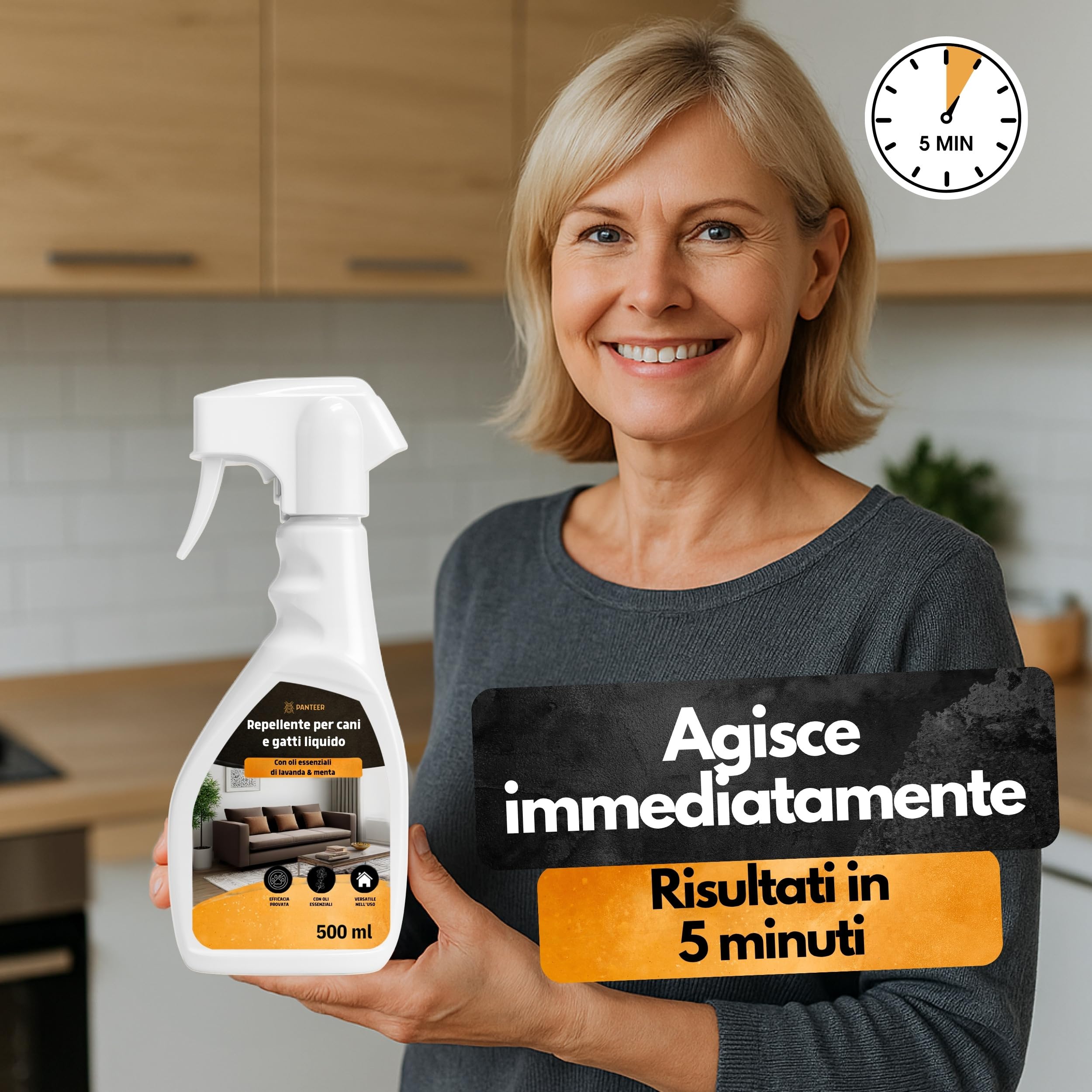 Panteer Spray Barriera Protezione Superfici – 500 ml – Protezione Contro urina e Graffi – per divani, mobili e tappeti – Uso Interno ed Esterno