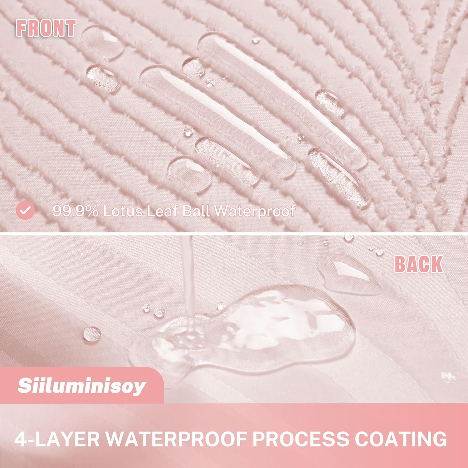 Extra Long Shower Curtain Pink 84 Inch Shower Curtain Boho Woven Fabric Tufted Leaves Textured Shower Curtains for Bathroom