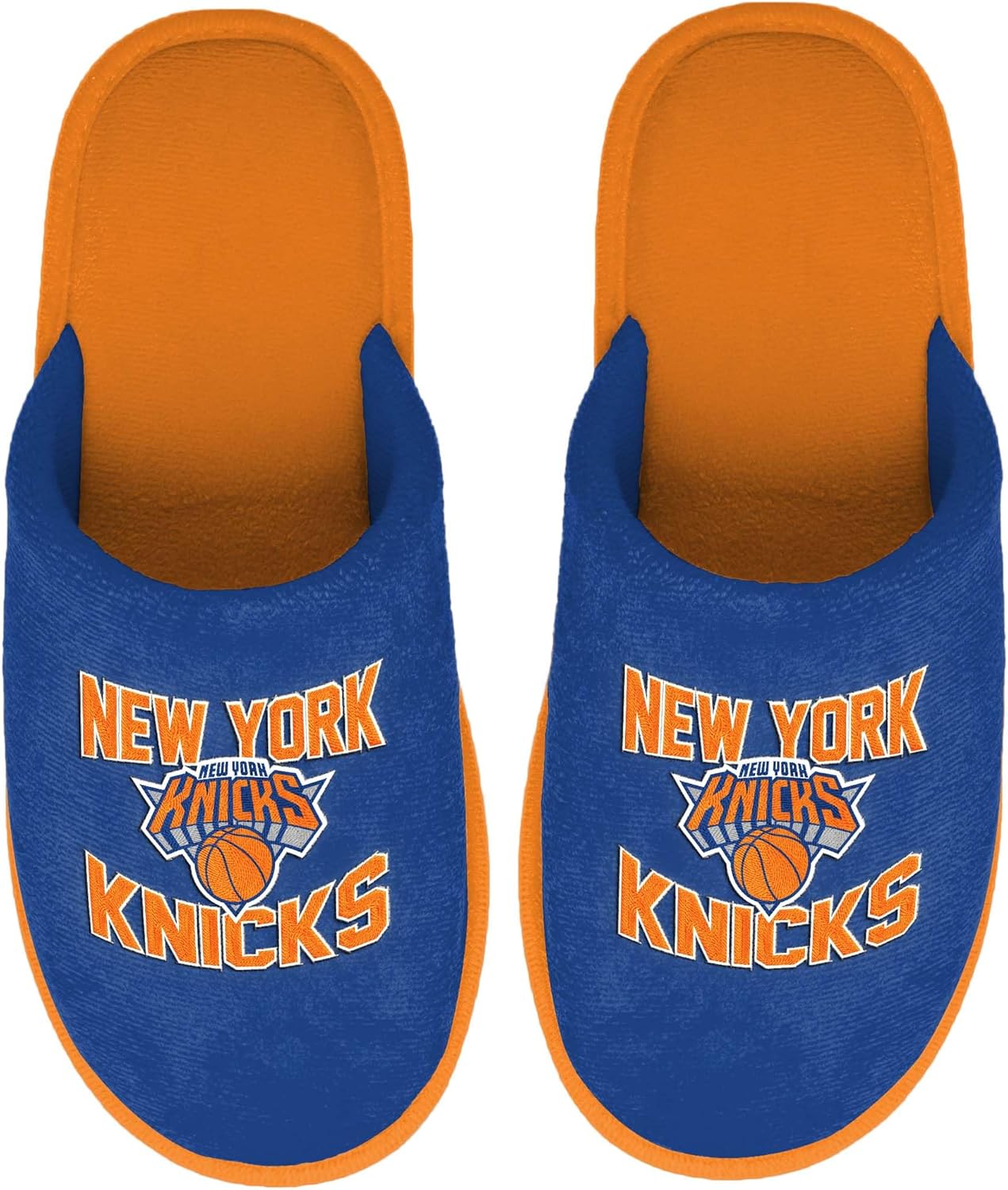 FOCO NBA Men's Official Primary Logo Wordmark Stacked Team Logo Scuff Slide Slippers