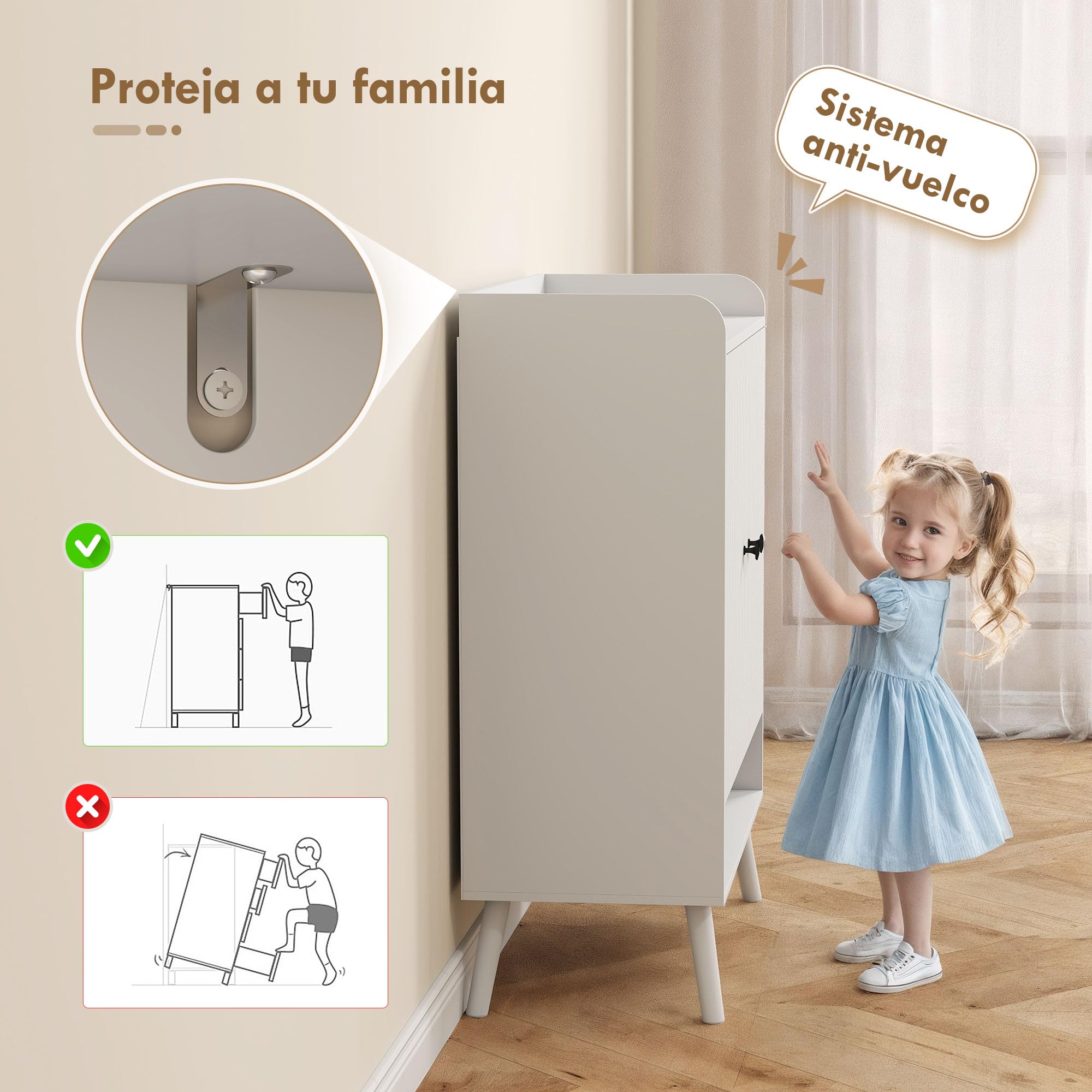 HOMCOM Zapatero de 2 Puertas en Lamas para 15 Pares 75x35x97 cm Blanco | Zapatero Entrada Recibidor, Estantes Ajustables, Compartimento Abierto