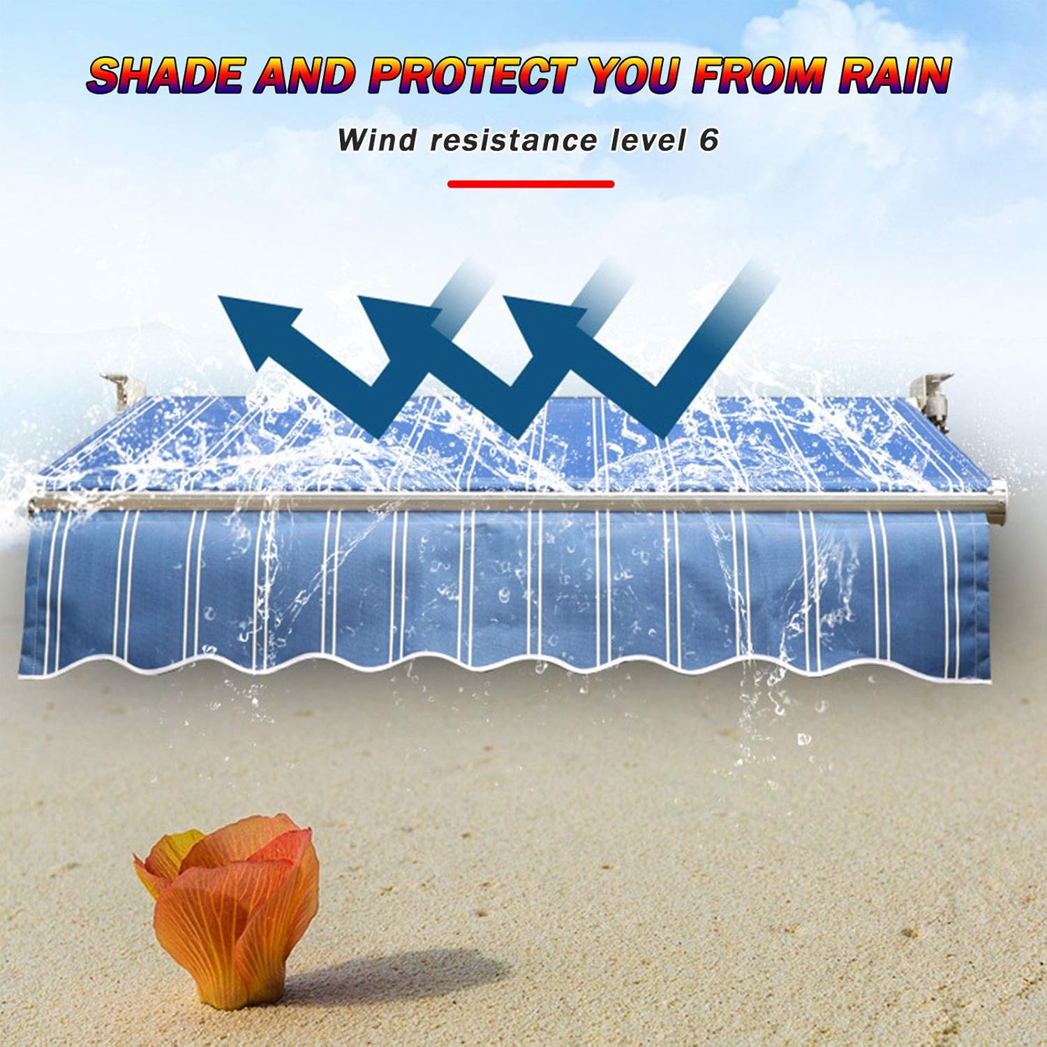 Canopy Awning Folding Retractable Canopy Canopy Outdoor Hand-Crank