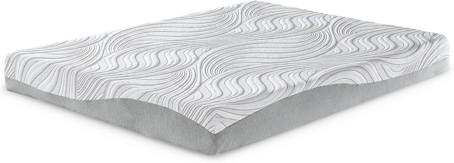 Signature Design by Ashley 8" Firm California King Mattress with Memory Foam, Firm Support Foam, Adjustable Base Compatible, 72" W x 83.5" D x 8" H, White