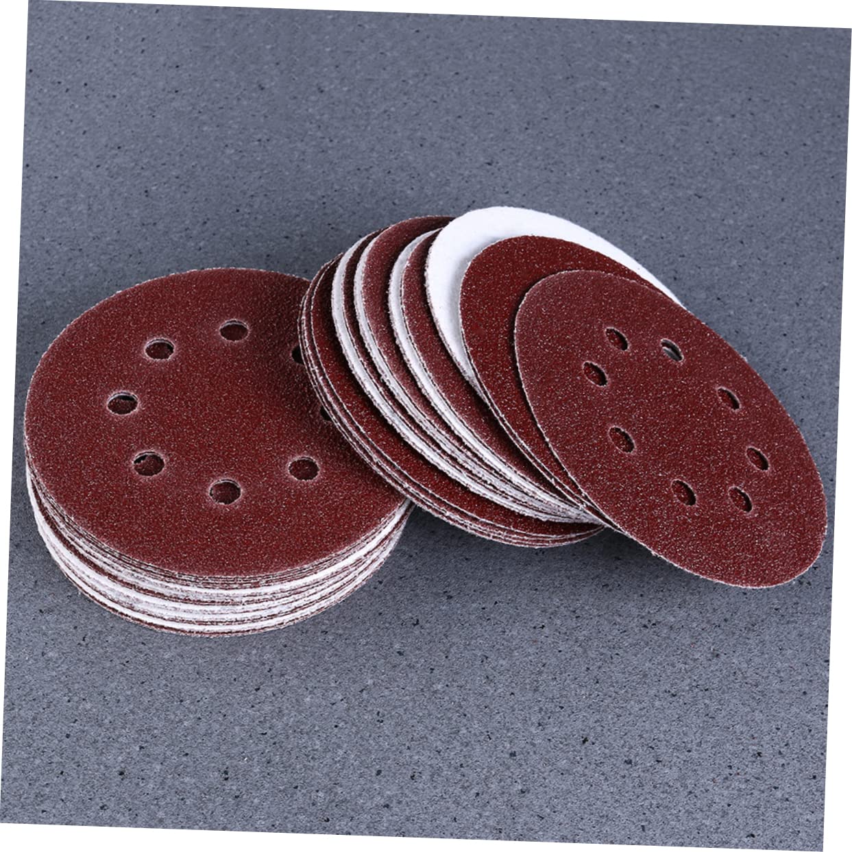Ciieeo 25PCS 5 Inch 80 Grit Hook and Loop Sanding Discs Auto Body and Metal Finishing Sandpaper Pads for Woodworking