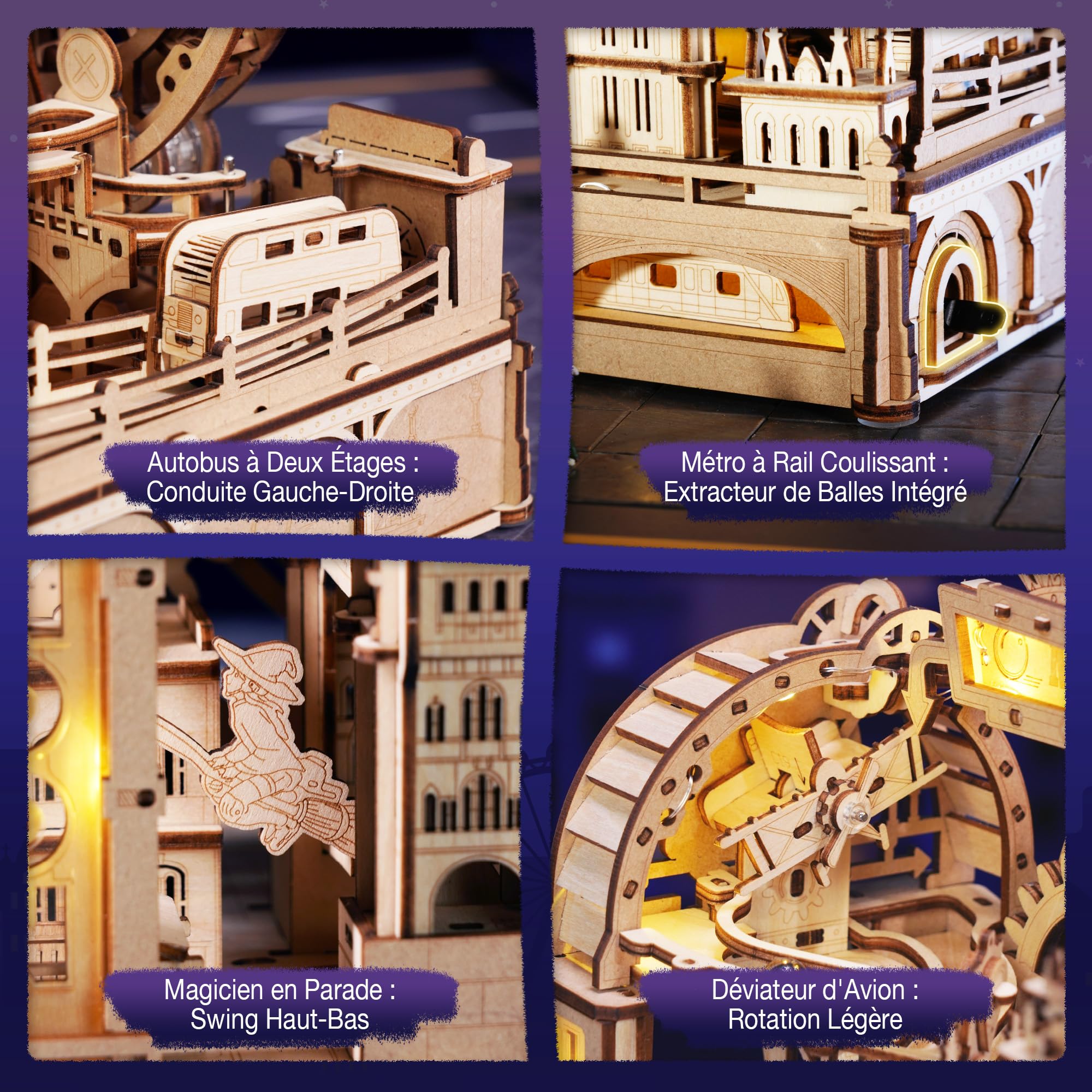 ROKR Puzzle 3D Bois,Maquette en Bois,Marble Travel London,EGB01 | Souvenir Londres pour Adultes, Kit de Construction Modélisme Décoration Bureau & Maison Cadeau