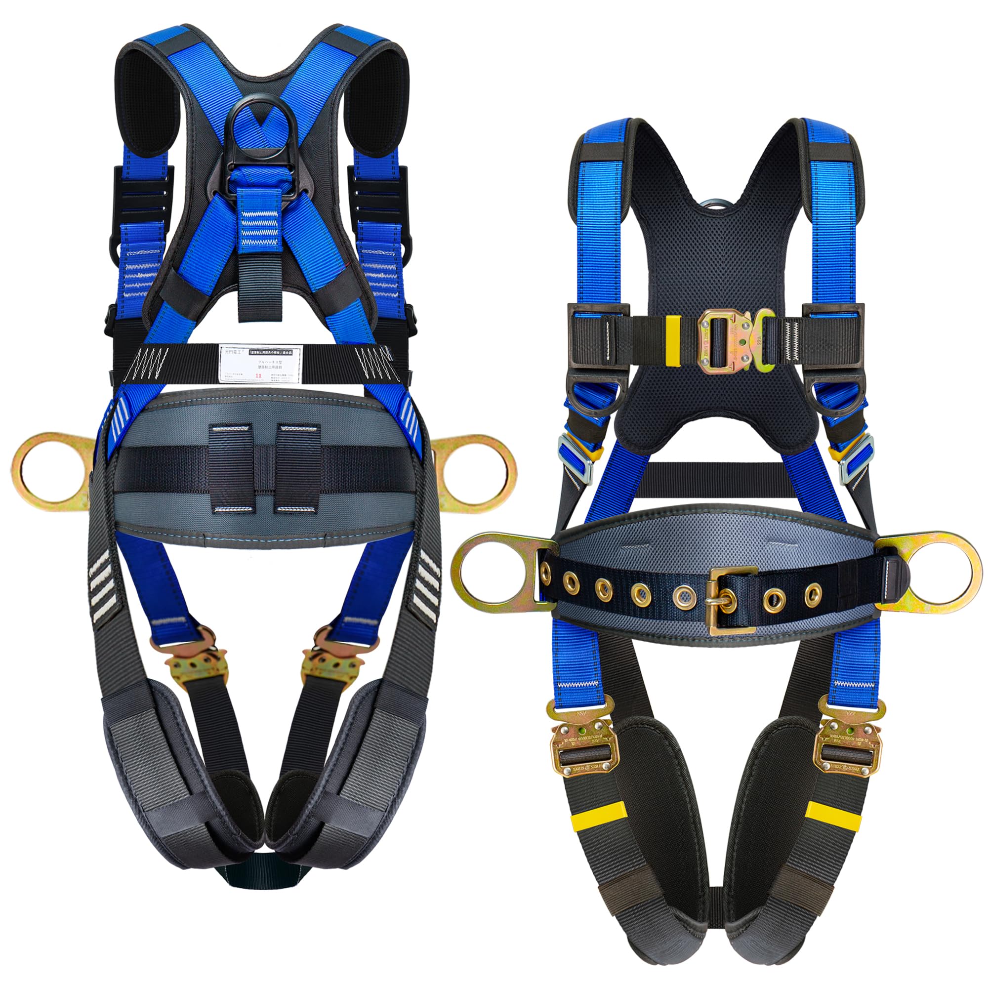 Fall Arrest Safety Harnesses Full Body Protection Roofing Harness Construction Harness 5 Point Adjustment Harness Back Padded,arneses de seguridad para construcción ANSI/ASSP Compliant