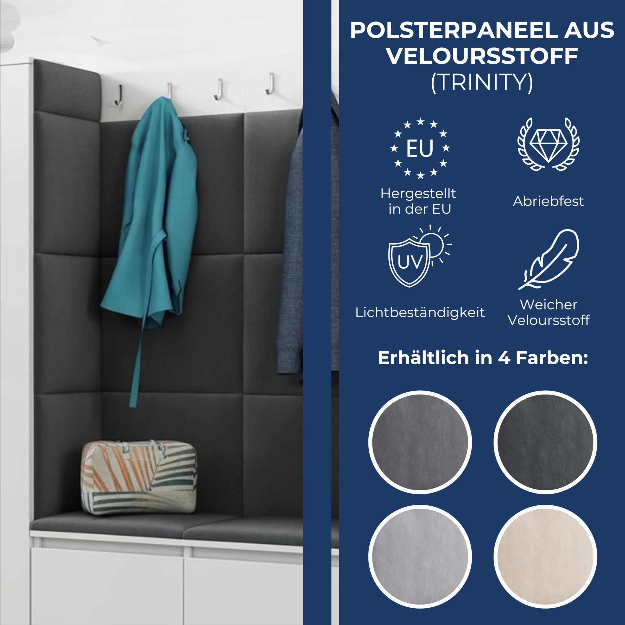 Brent Garderobenschrank Flur Artisan Eiche Schwarz 220 cm Breit Luton 8 Multifunktionale Flurgarderobe Set mit Stauraum