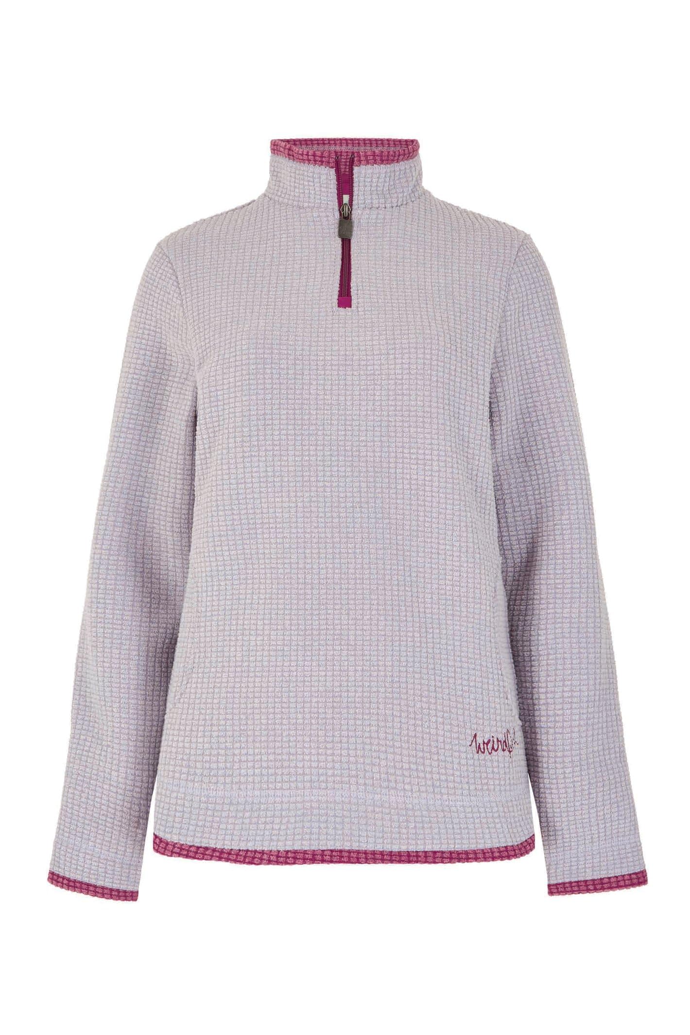 Weird Fish Beye 1/4 Zip Grid Fleece Heather Size 10. (Jumper/Sweater/Fleece)