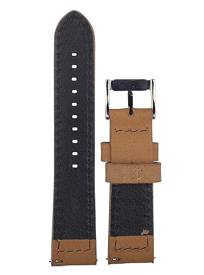 EXOR KARABU LT BROWN Colour leather watch strap 22MM With CUT EDGE finish of Genuine watch Leather strap/band for men and women