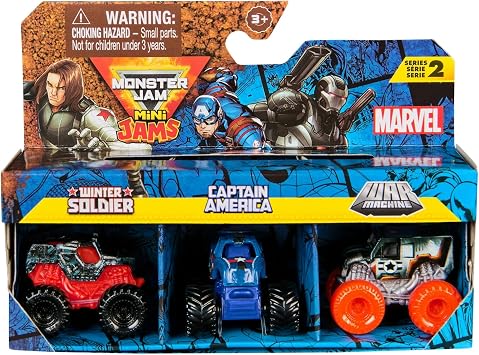 Monster Jam Mini Jams Marvel     3  -     &   -  3