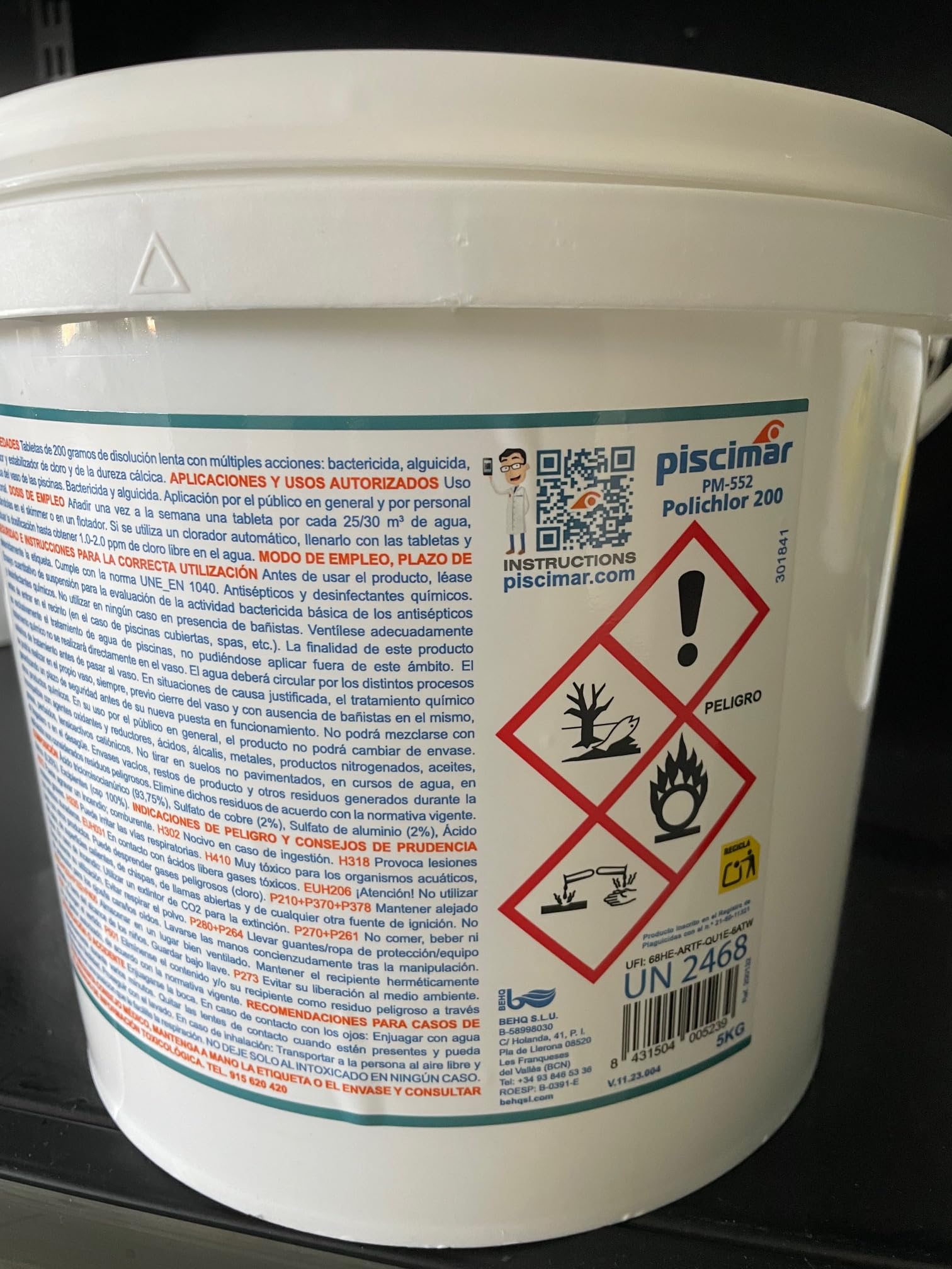 POLICHOR 200 PM552 - Pastillas/Tabletas 5 ACCIONES