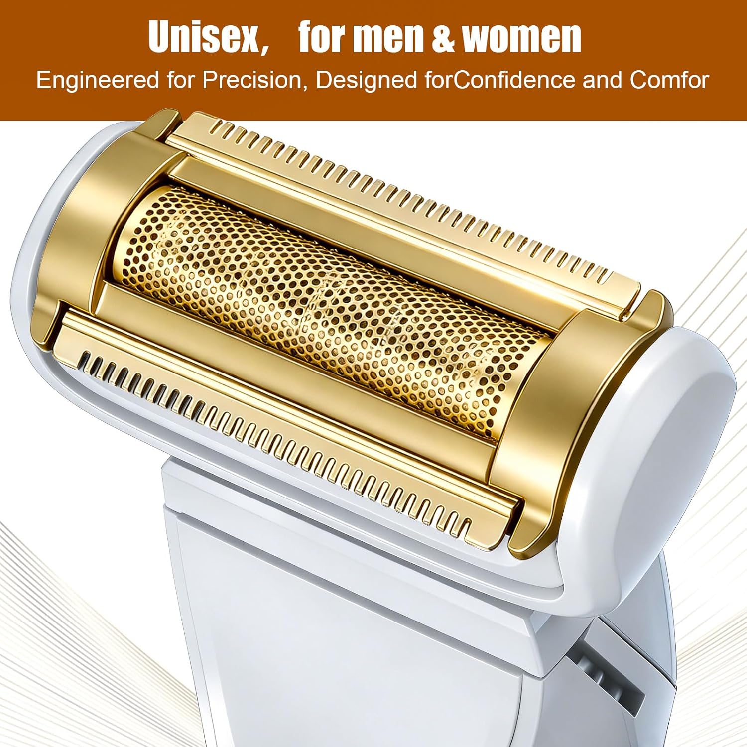 Shaver Replacement Head Compatible with MANSCAPED The Lawn Mower 5.0 Ultra Body Hair Trimmer (Golden/2pcs)