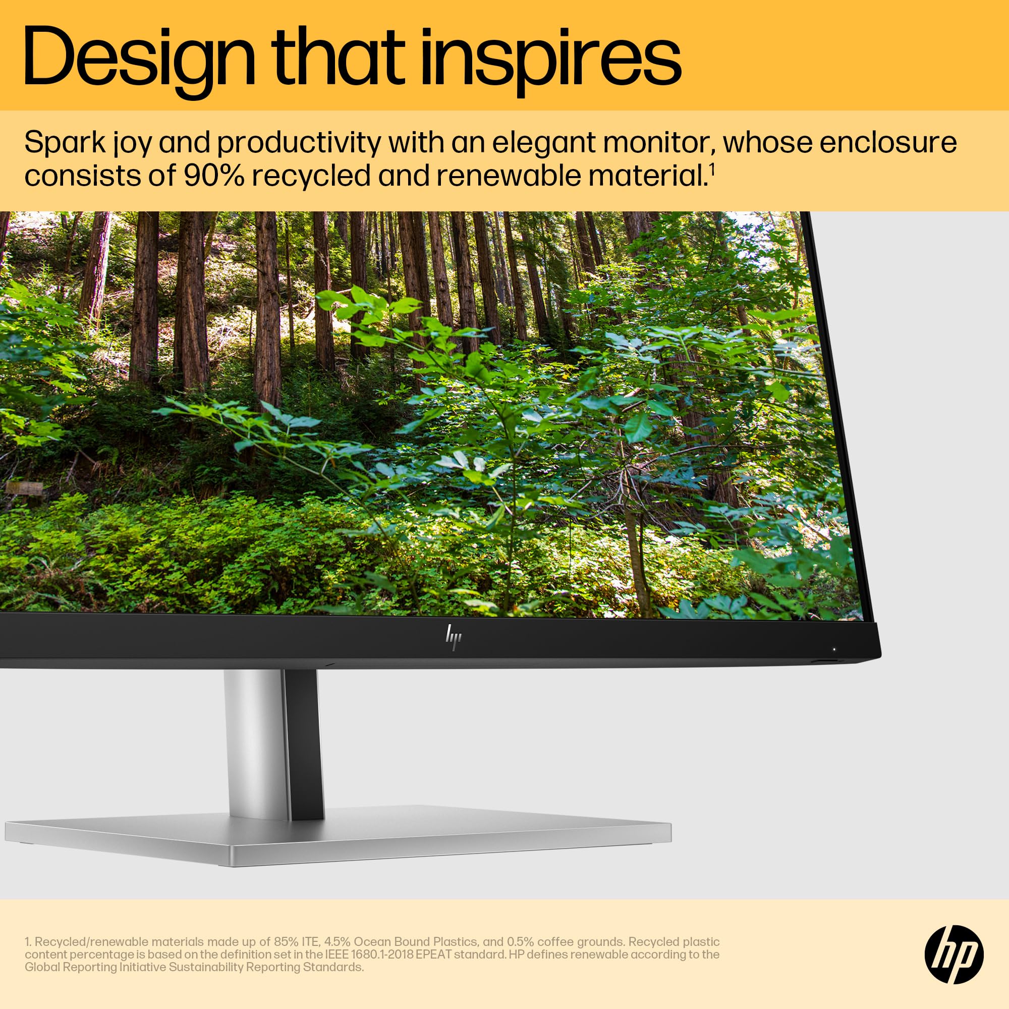HP E24u G5 24 inch FHD USB-C Monitor, On-Screen Controls; Single