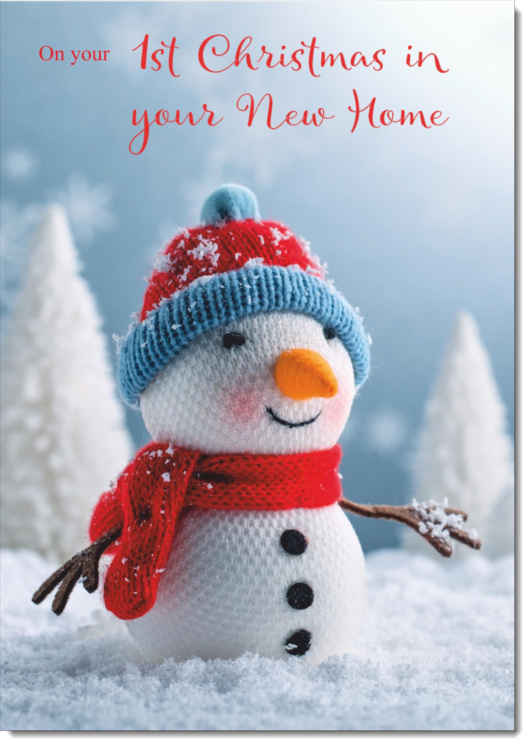 doodlecards 1st First Christmas in New Home Christmas Card Snowman Large A4 Size Christmas Card for 1st in New Home with Plain Envelope — image 1