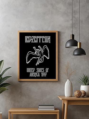 Miniatura 8 de AMERICAN LUXURY GIFTS Vintage Rock Angel Wall Art Poster  Retro 1970s Music-Inspired Design  Black & White Aesthetic Print for Fans, Studios, Dorms