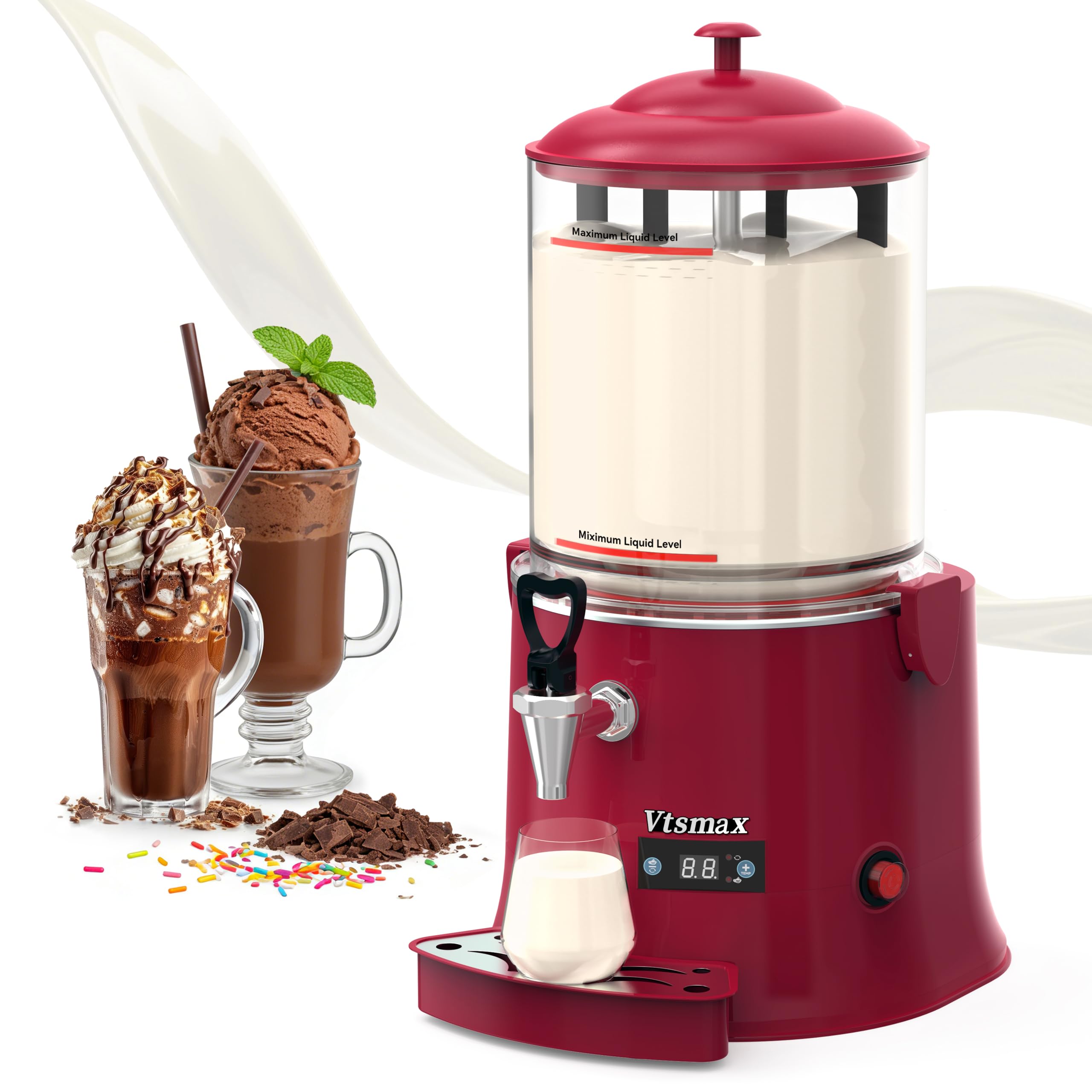 Amazon.com: Vtsmax 10L/2.6Gal Hot Chocolate Machine, Commercial