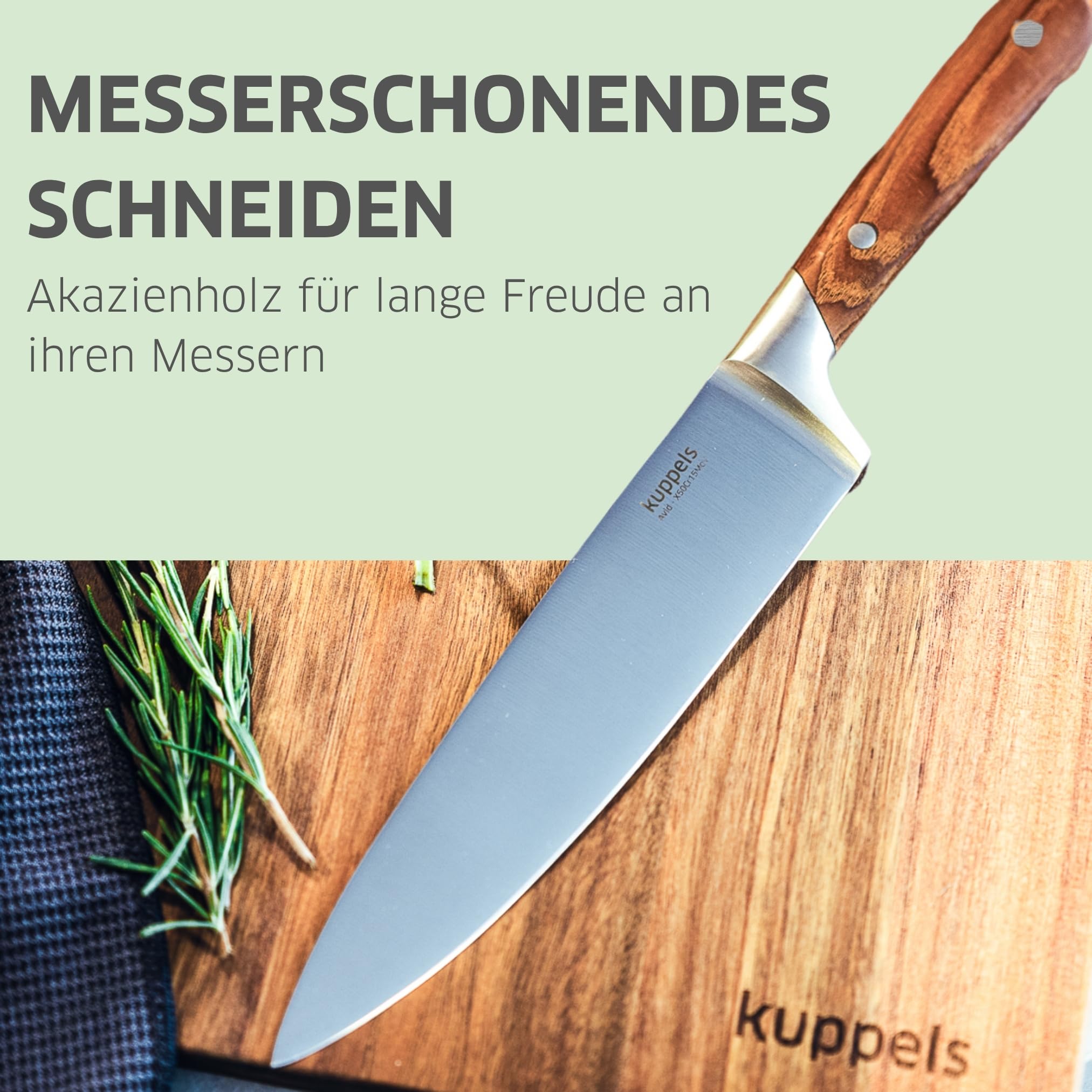 Kuppels SLICE Prep Akazienholz Schneidebrett mit 2 Auffangschalen 47x33,5cm | Profi-Holzbrett mit Aufbewahrungssystem, hygienisch, schnittfest, pflegeleicht, mit Griffmulden, für Gemüse & Fleisch