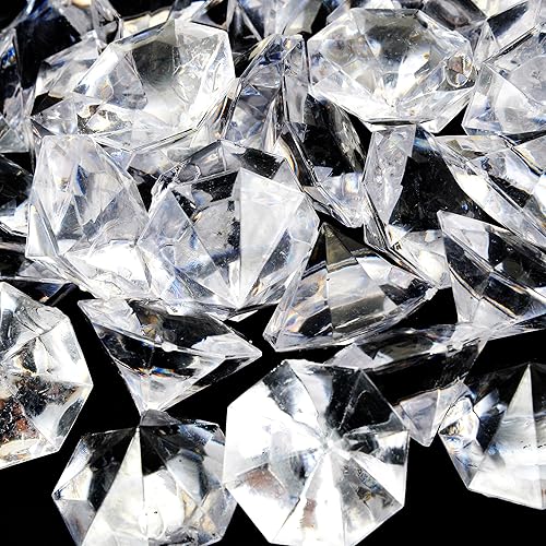Miniatura 4 de PowerTRC 2 libras de diamantes acrílicos transparentes de 25 quilates para decoración de bodas, fiestas y decoración de mesa
