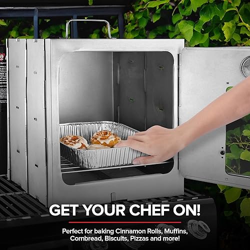 Miniatura 7 de Modern Innovations Horno de camping portátil, estufa plegable para hornear rollos de canela, panes y magdalenas, horno portátil al aire libre para