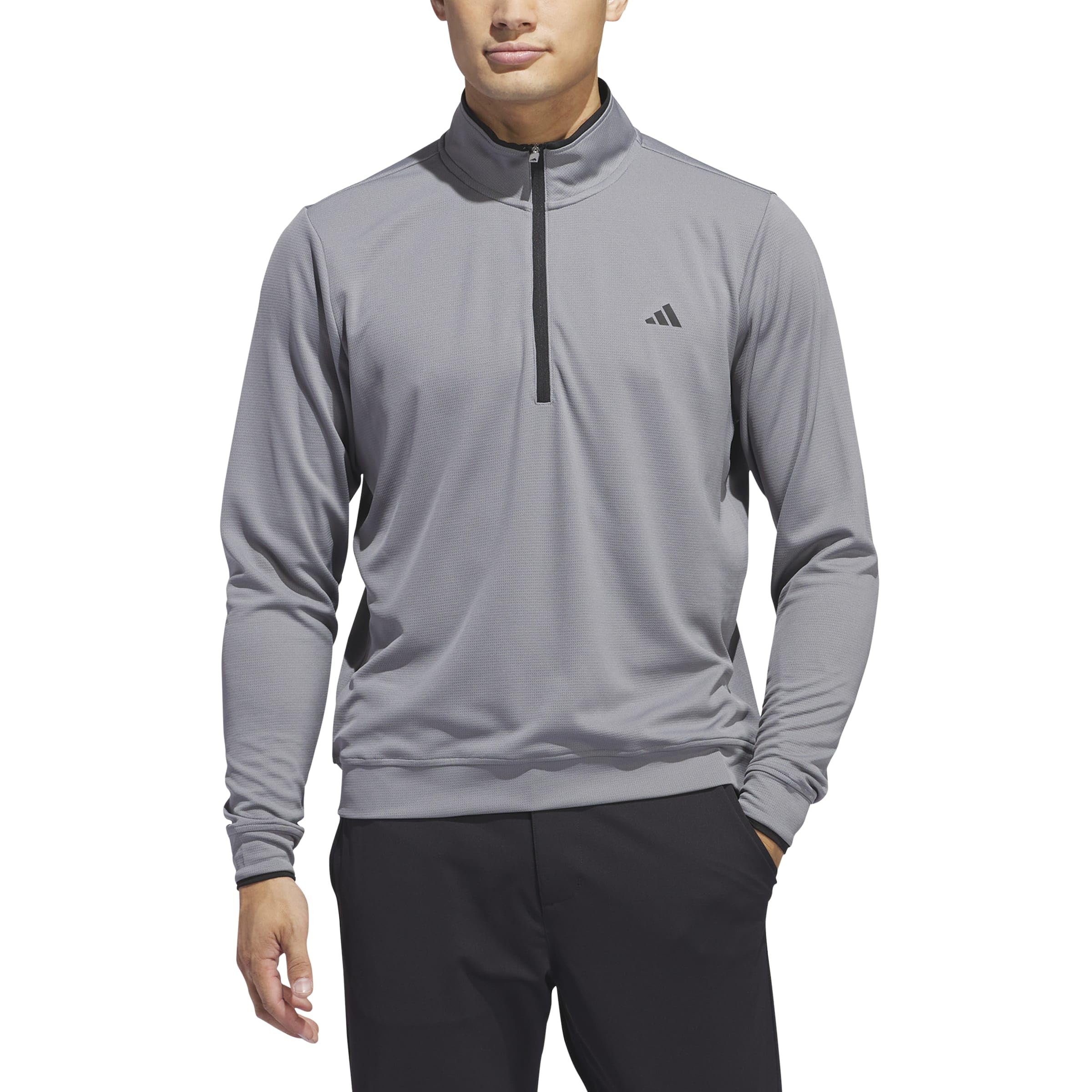 adidas Core Lightweight 1/4 Golf Sweater - Grey Three