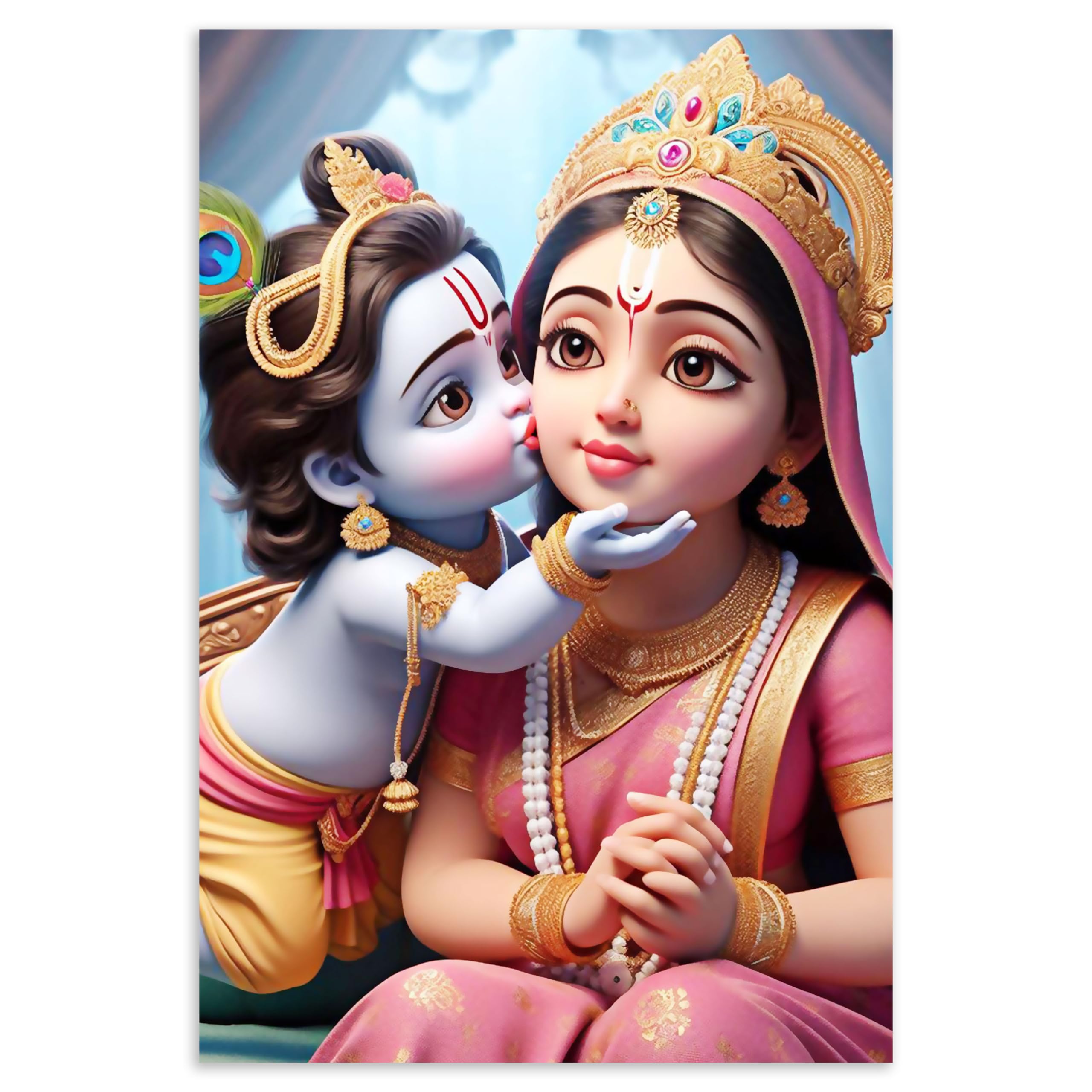 Twinster Paper Bal Krishna Posters Photo For Pregnant Women, Baby Poster Self Adhesive (Size 45 Cm By 30 Cm) Pack Of 1 (Design 8)