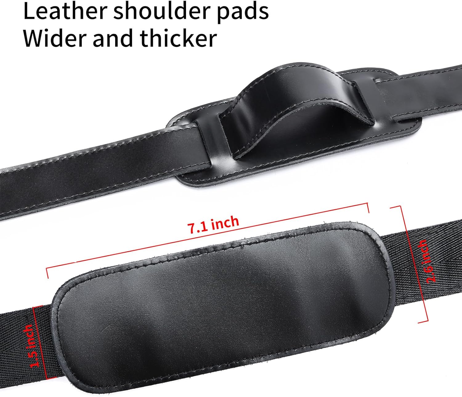NIUCUNZH Genuine Leather Shoulder Strap, Bag Strap Replacement, 60 inches Long, Adjustable with Comfortable Pad - Image 4