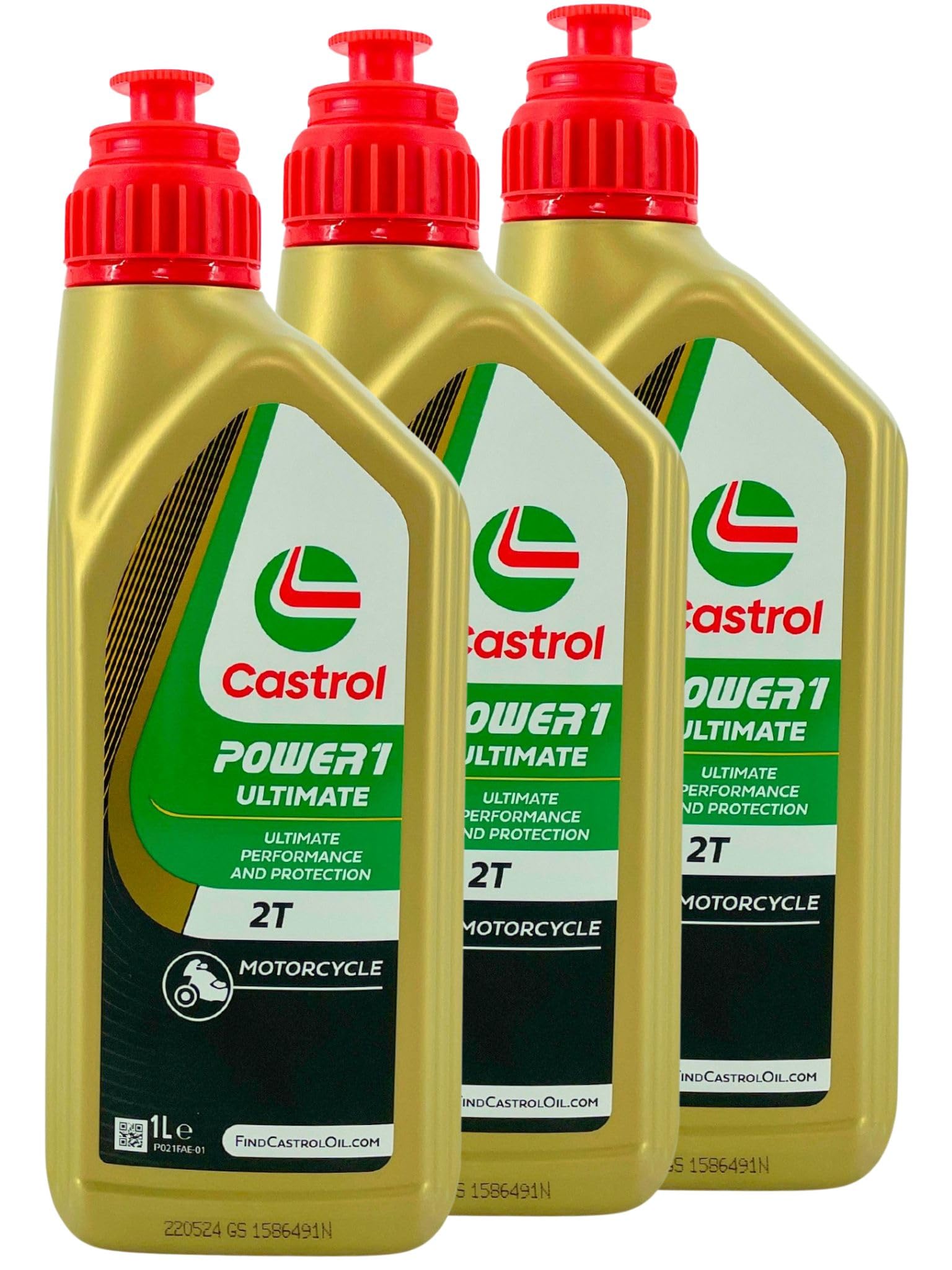 Castrol Power 1 Racing 2T Castrol Power 1 Ultimate 2T Mischöl - 3x1 Liter, 2 -Takt Racing Motoröl, API TC, JASO FD 3x1L 2-Takt Mischöl