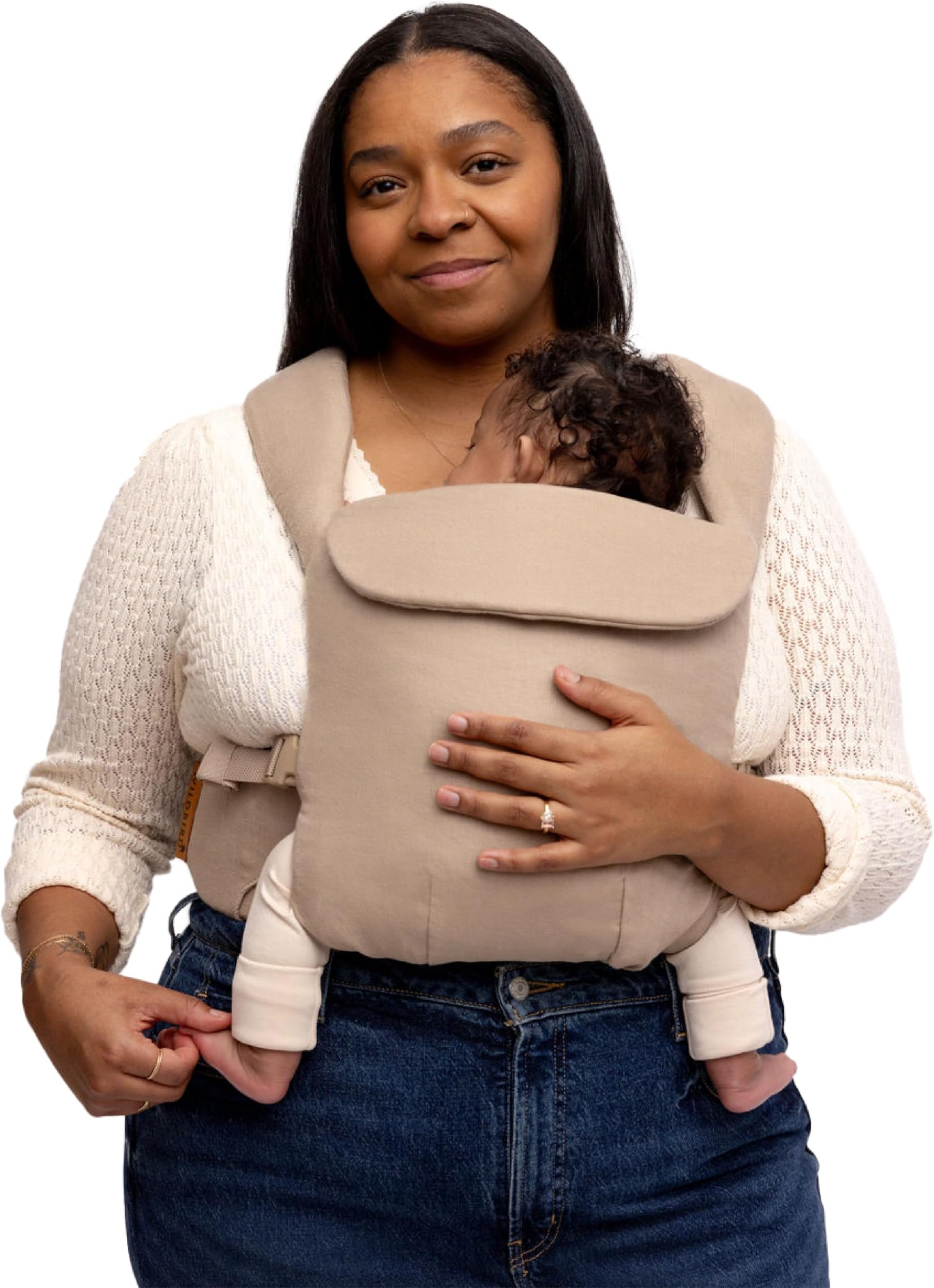 WildBird - Aerial Carrier - 7 to 45 lbs - for Moms, Dads & Caregivers - 100% Natural European Linen Fibers - Versatile & Adjustable - Large Size - Desert Lark Fabric