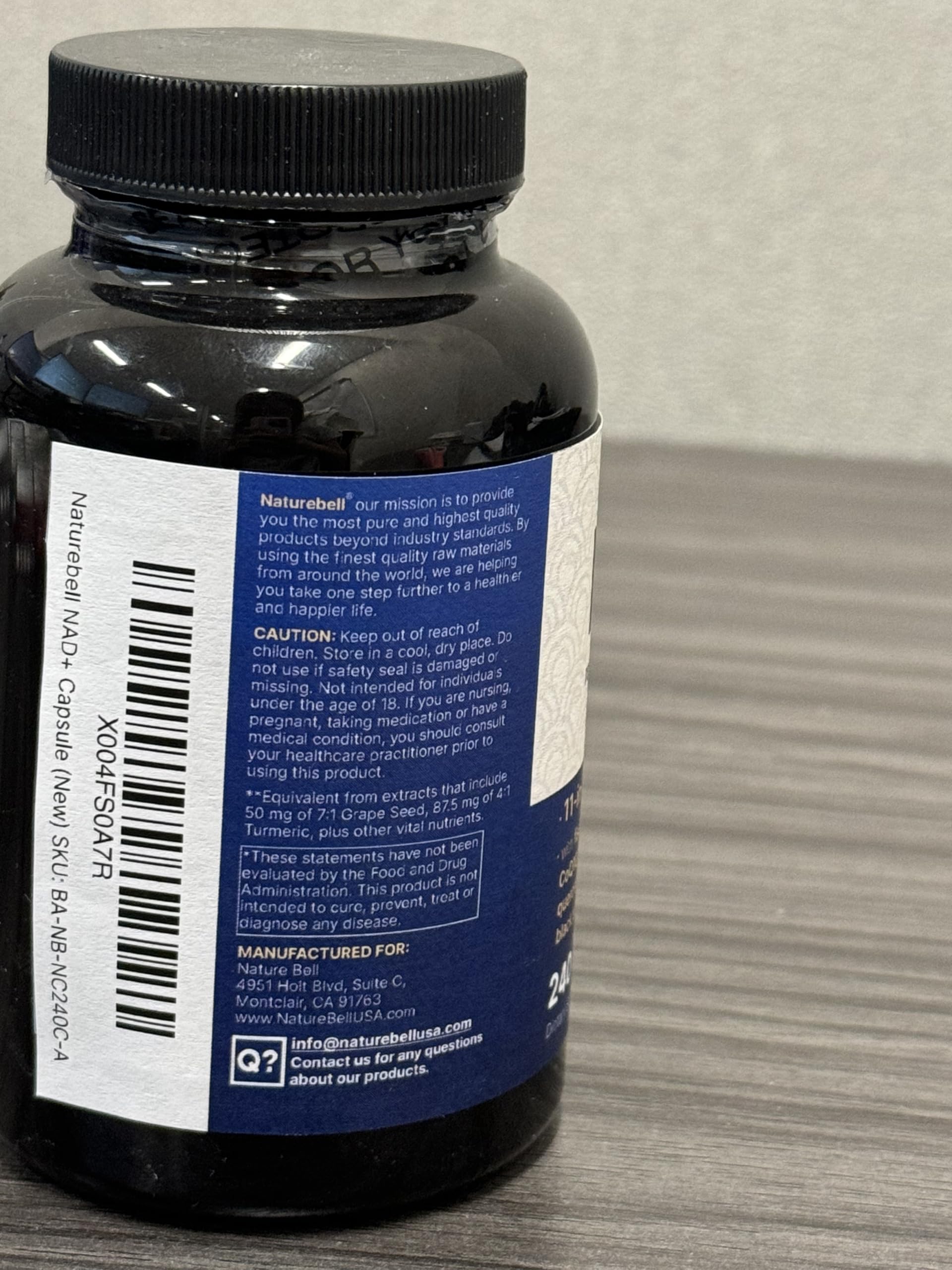 NatureBell NAD+ 1,500mg Per Serving, 240 Veggie Capsules | NMN Supplement Alternative | 10-in-1 Complex with Resveratrol Plus Hyaluronic Acid, Quercetin, Fisetin, Collagen, & More – Non-GMO