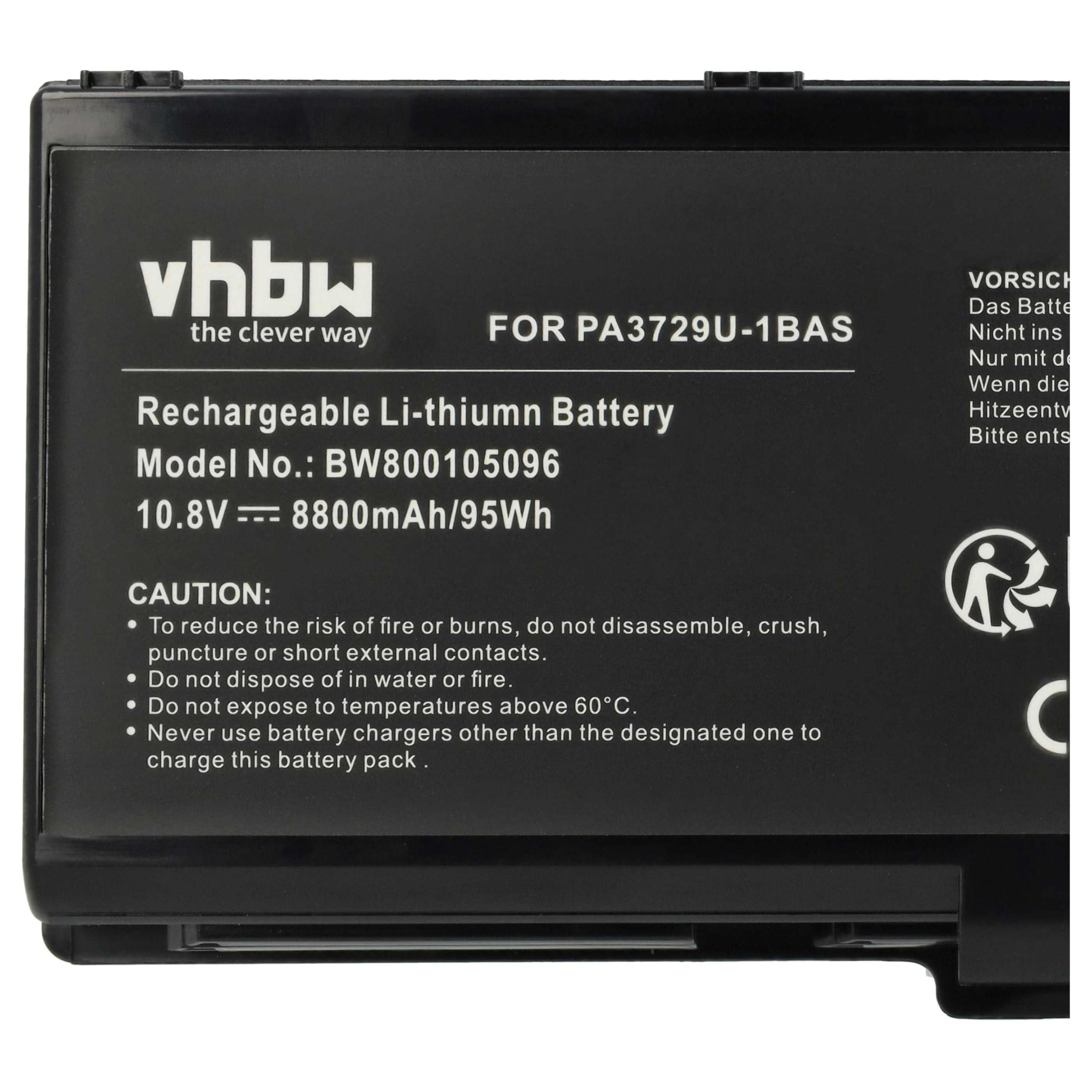 vhbw batteria compatibile con Toshiba Portégé R700-11E, R700-131, R700-12M, R700-12D, R700-115 notebook (4400mAh, 10,8V, Li-Ion