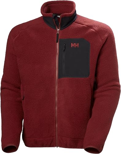 Helly Hansen Mens Panorama Pile Block Jacket, Red, XX-Large