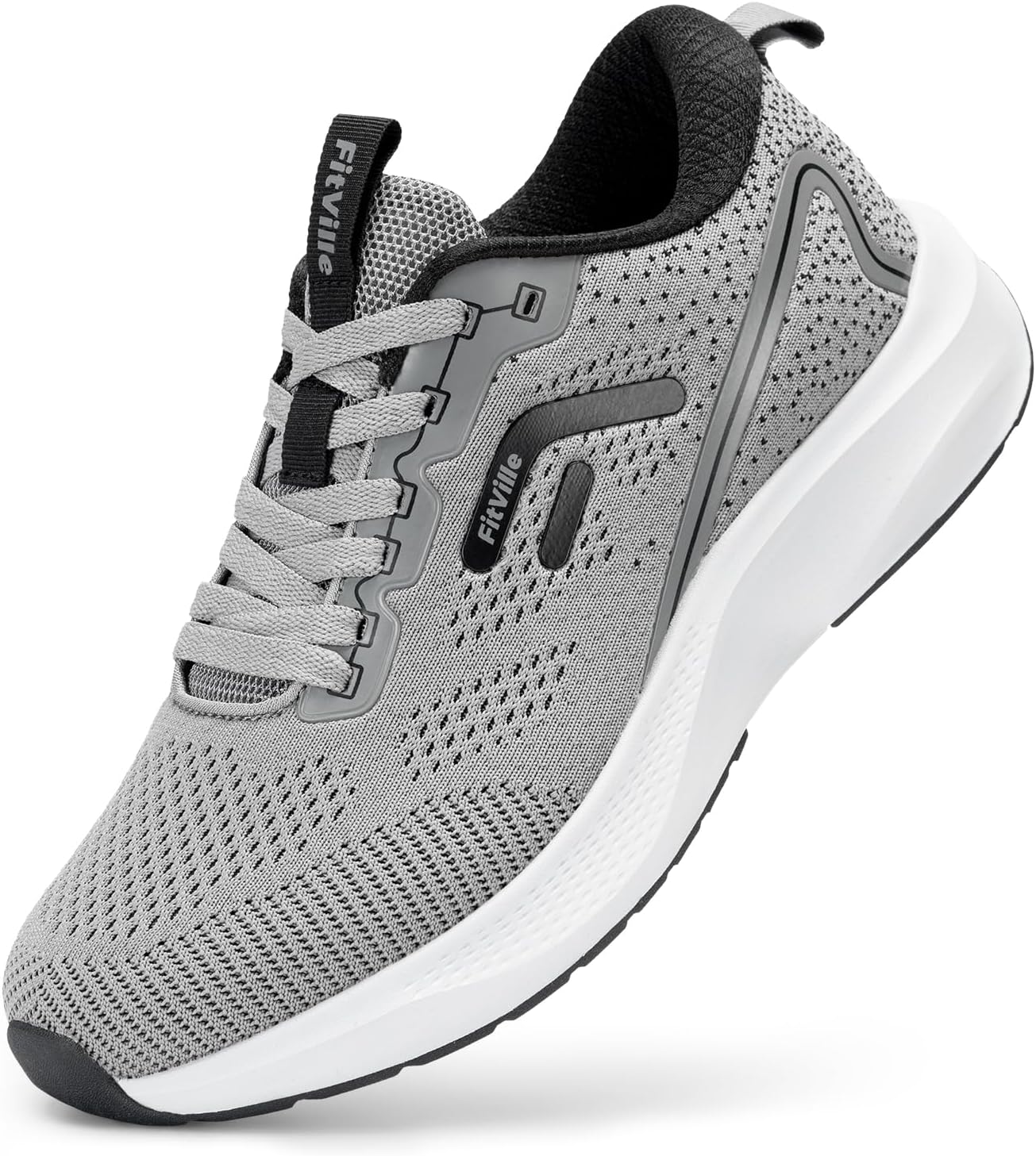 Wide Walking Shoes for Men Cushioned Running Shoes Wide Width Tennis Shoes Arch Support for Plantar Fasciitis Relief