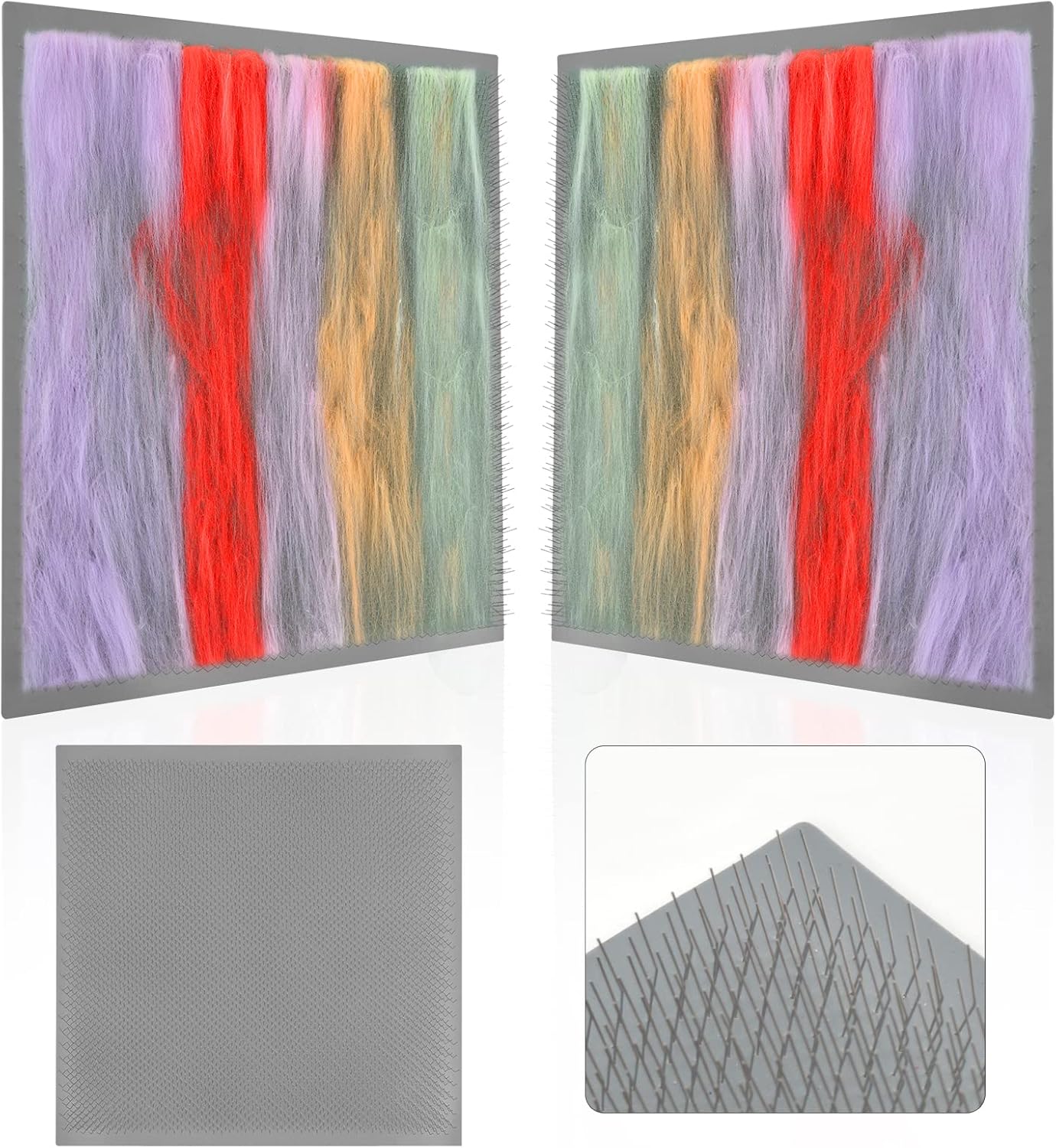 2 Piece Wool Blending Cloth 9.84 X9.84 inch Blending Board for Fiber