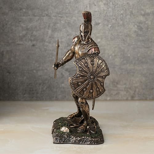 Miniatura 7 de Veronese Design Aquiles Rage Trojan War Hero Achilleus Holding Lanza y Escudo Estatua