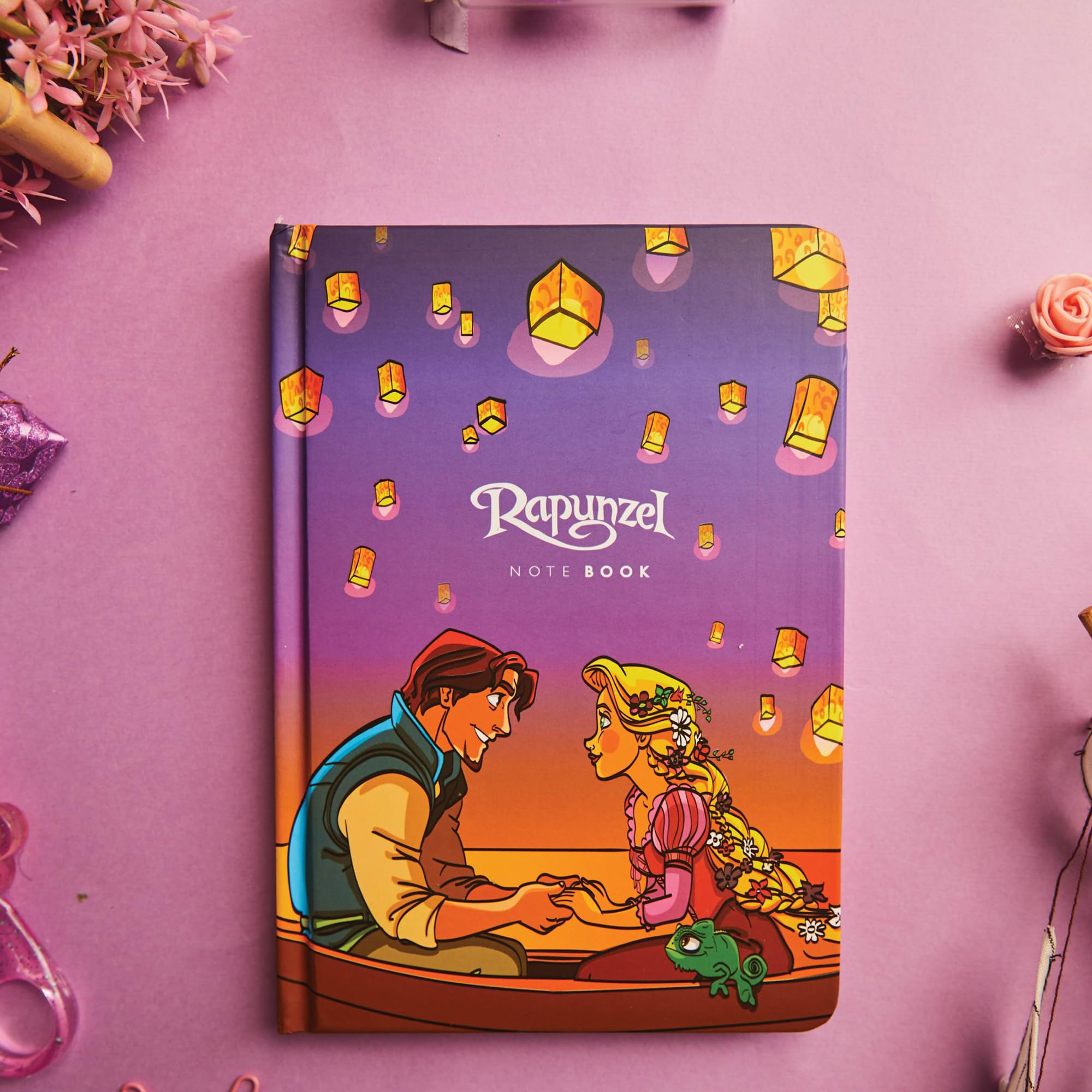 Carbon Hardbound Spiral Cute Notebook Printed With Rapunzel For School Teen Girls Kids Boys Students Gifts Stationery Set Promotes Creativity & Self-Expression With Activity and Colouring Pages