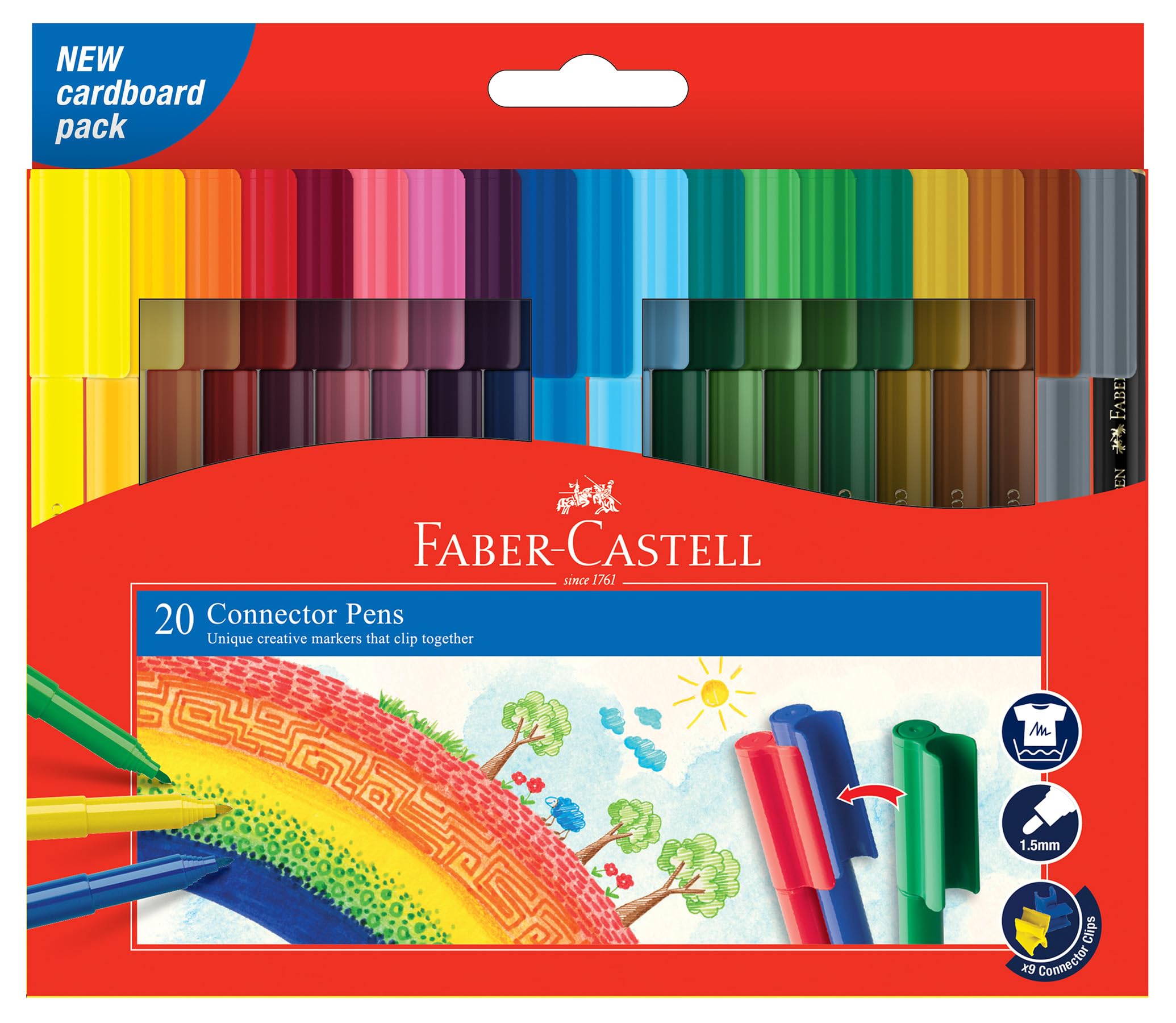 Faber-Castell Eğlenceli Keçeli Kalem, 20 Renk