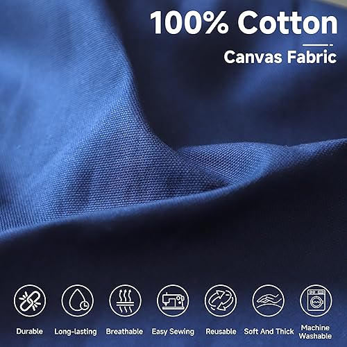 Vista 33 de Simple&Opulence The Yard, tela de lona 100% algodón, 10 onzas, 59 pulgadas, tela de pato natural, peso medio para pintar, coser, manualidades