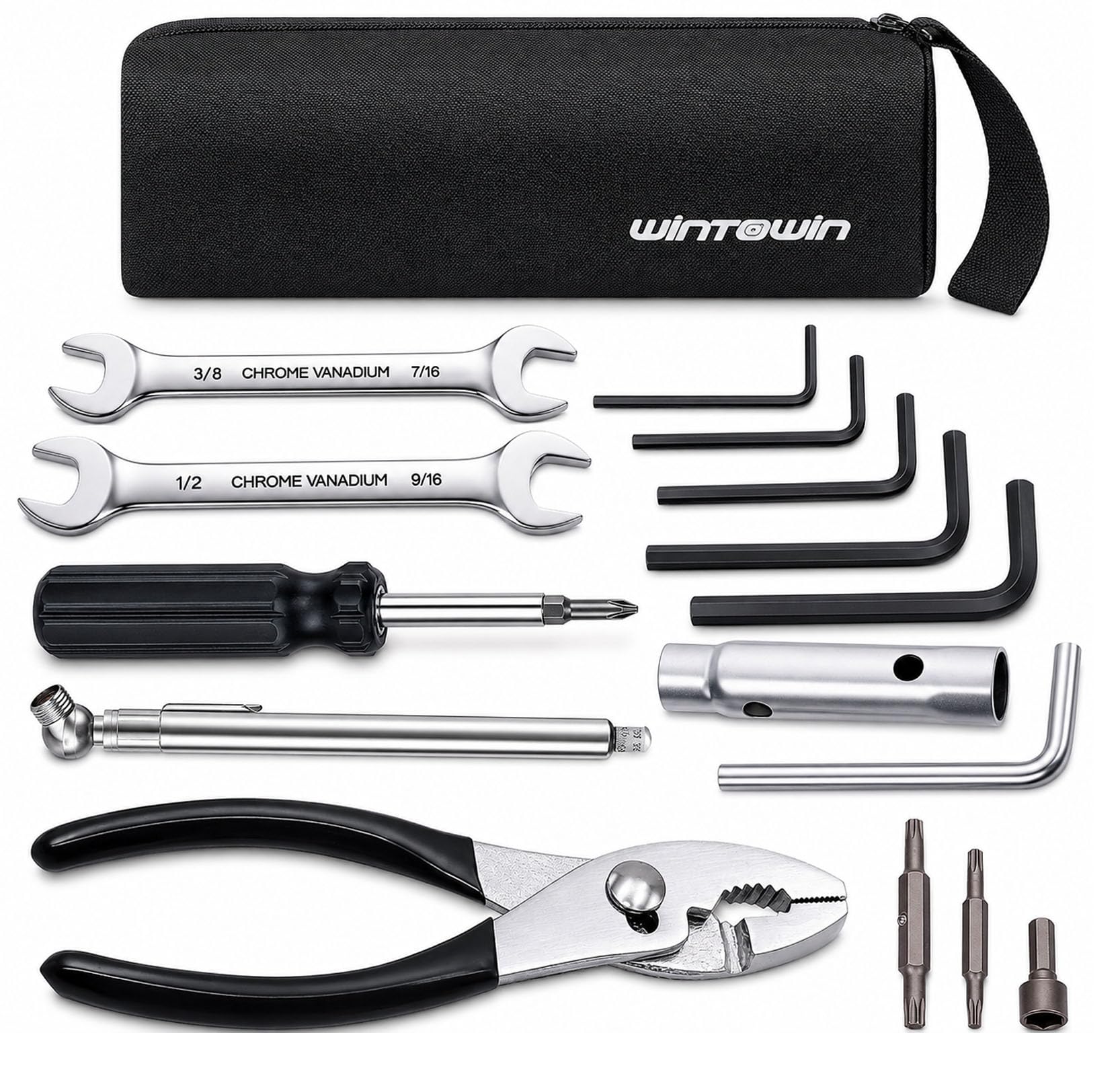 WINTOWIN Compact Roadside Tool Set