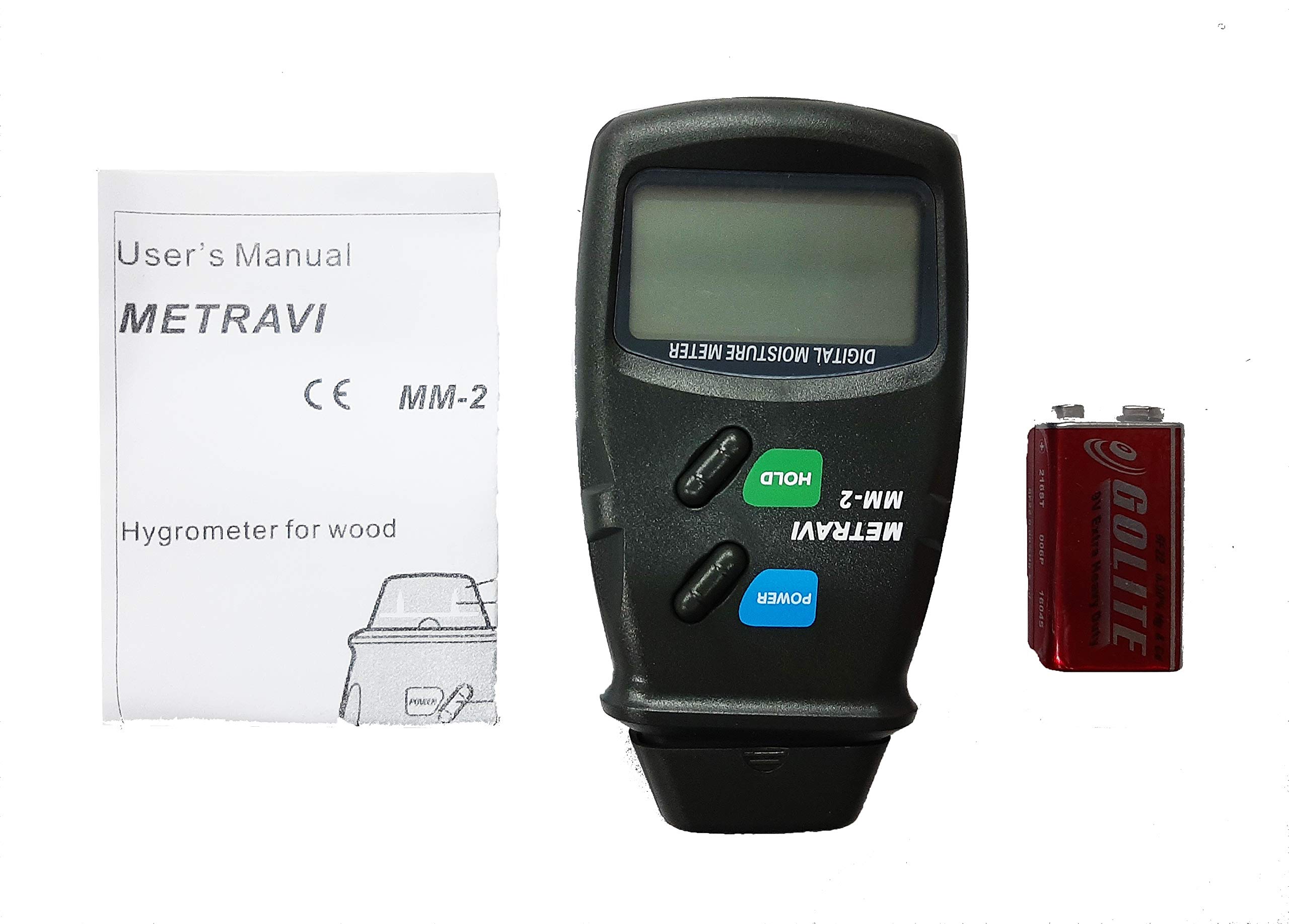 Metravi MM-2 Digital Moisture Meter for wood, bamboo, cotton, tobacco, paper, etc.