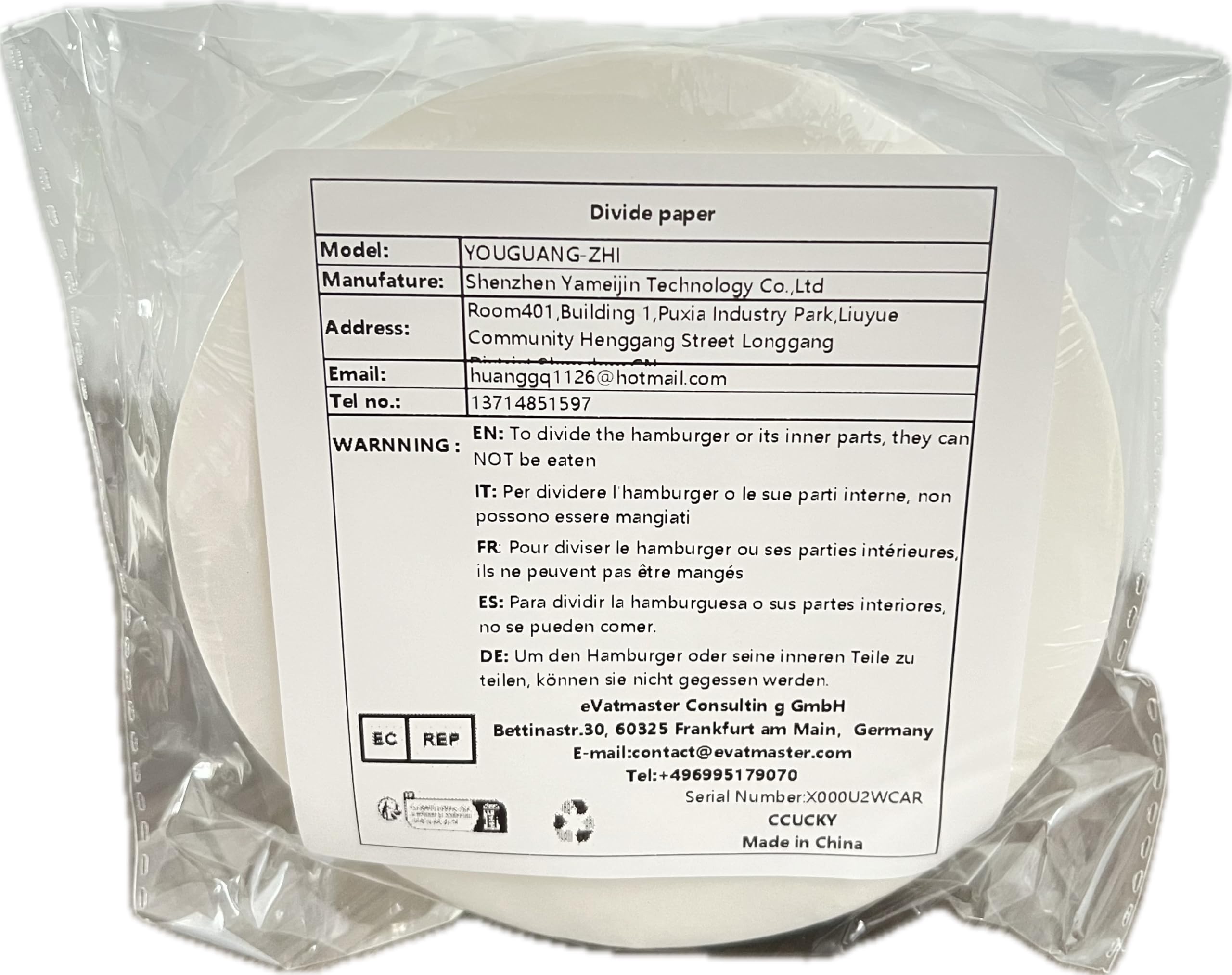 Carta Antiaderente Per Hamburger - 500 Fogli | Diametro 12,5 Cm | Per Polpette E Burger Fatti In Casa - Foto 4