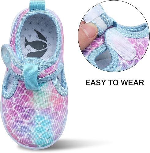 Miniatura 5 de FEETCITY Zapatos deportivos acuáticos para bebés, niños y niñas, calcetines acuáticos de secado rápido para playa, natación, piscina