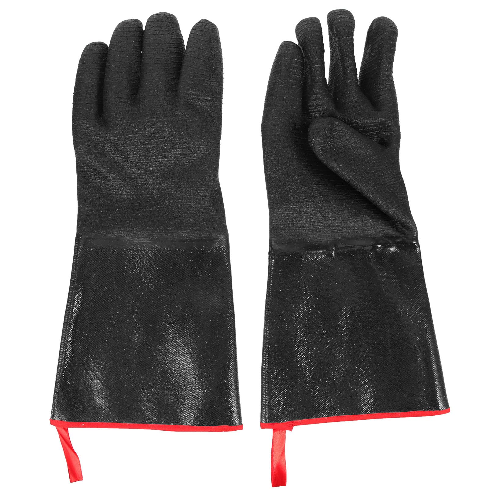 Mikinona Hitzebeständige Neopren Arbeitshandschuhe Wiederverwendbare Schutz Handschuhe mit Schnittfestigkeit für Küche und Hitzeumgebung 1 Paar Schwarz