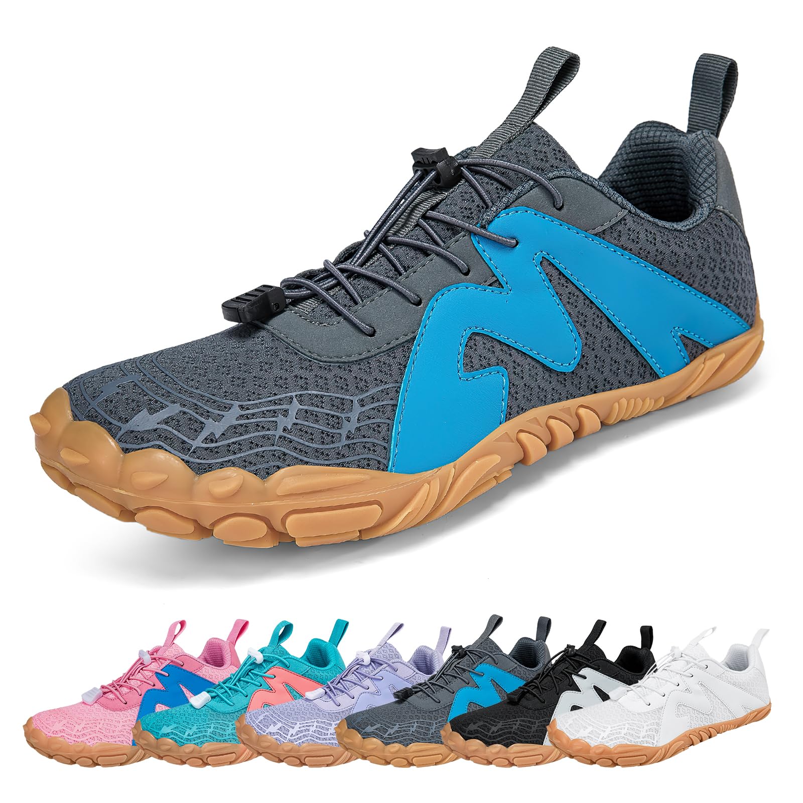 AONEGOLD Barfußschuhe Herren rutschfest Traillaufschuhe Damen Leicht Schnell Trocknend Wassersportschuhe Unisex Atmungsaktiv Fitnessschuhe Gr.36-47
