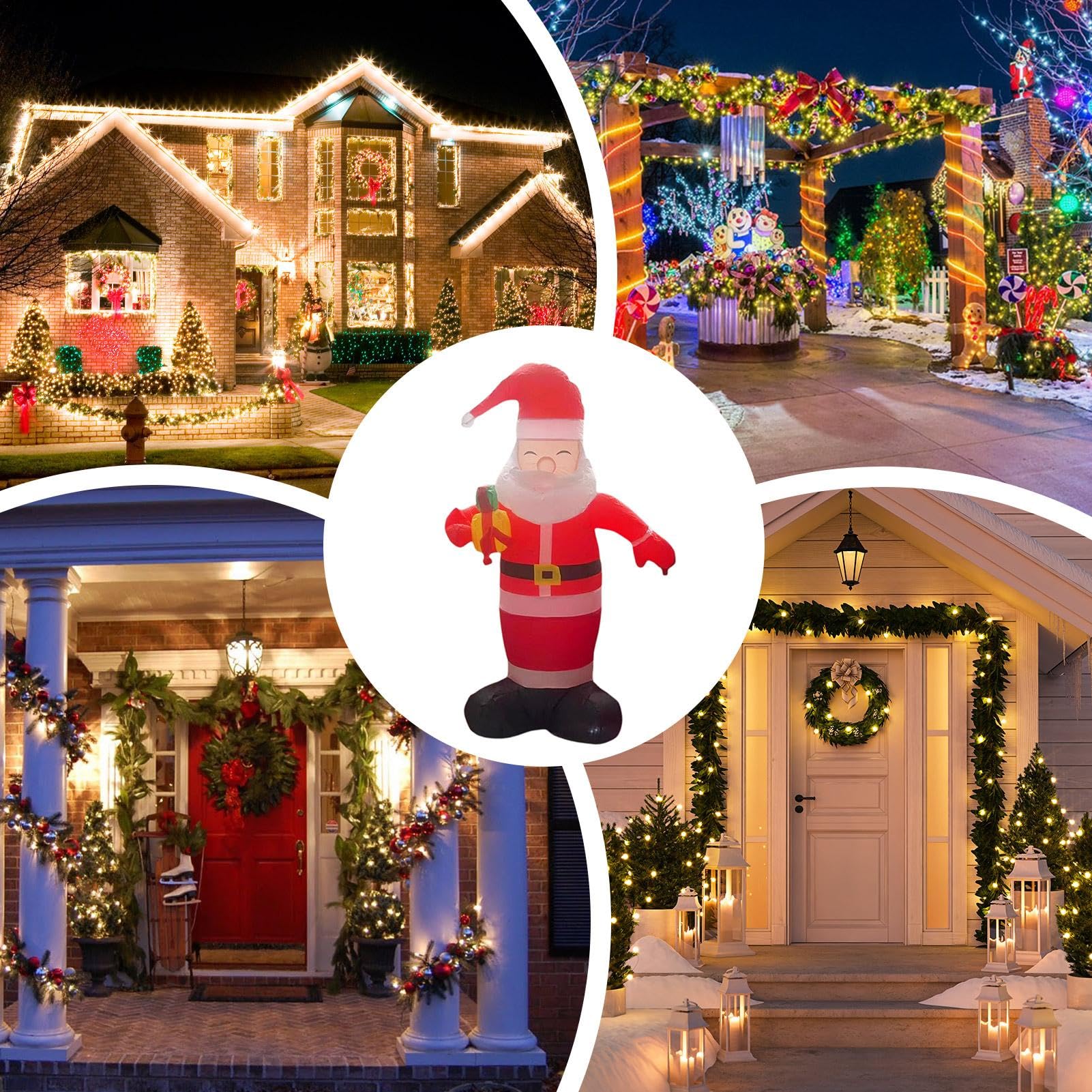 Père Noël Gonflable Grand 1.50 m Décorations et Accessoires pour Photos
