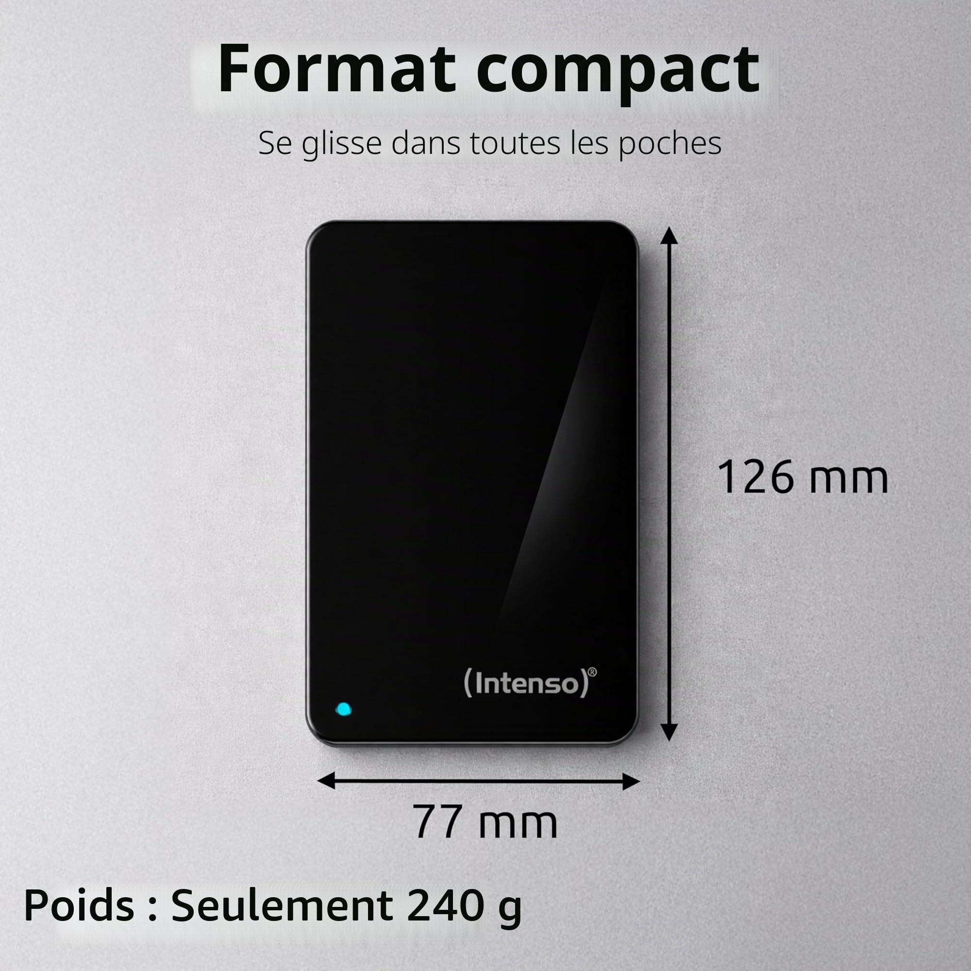 Intenso 2,5" Memory Case Disque Dur Externe 5000 Go Noir