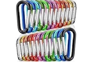 Compact & Durable STURME Aluminum D Ring Carabiner Clips