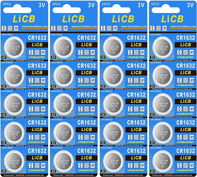 LiCB 20 Pack CR 1632 Batteries, LongLasting & High