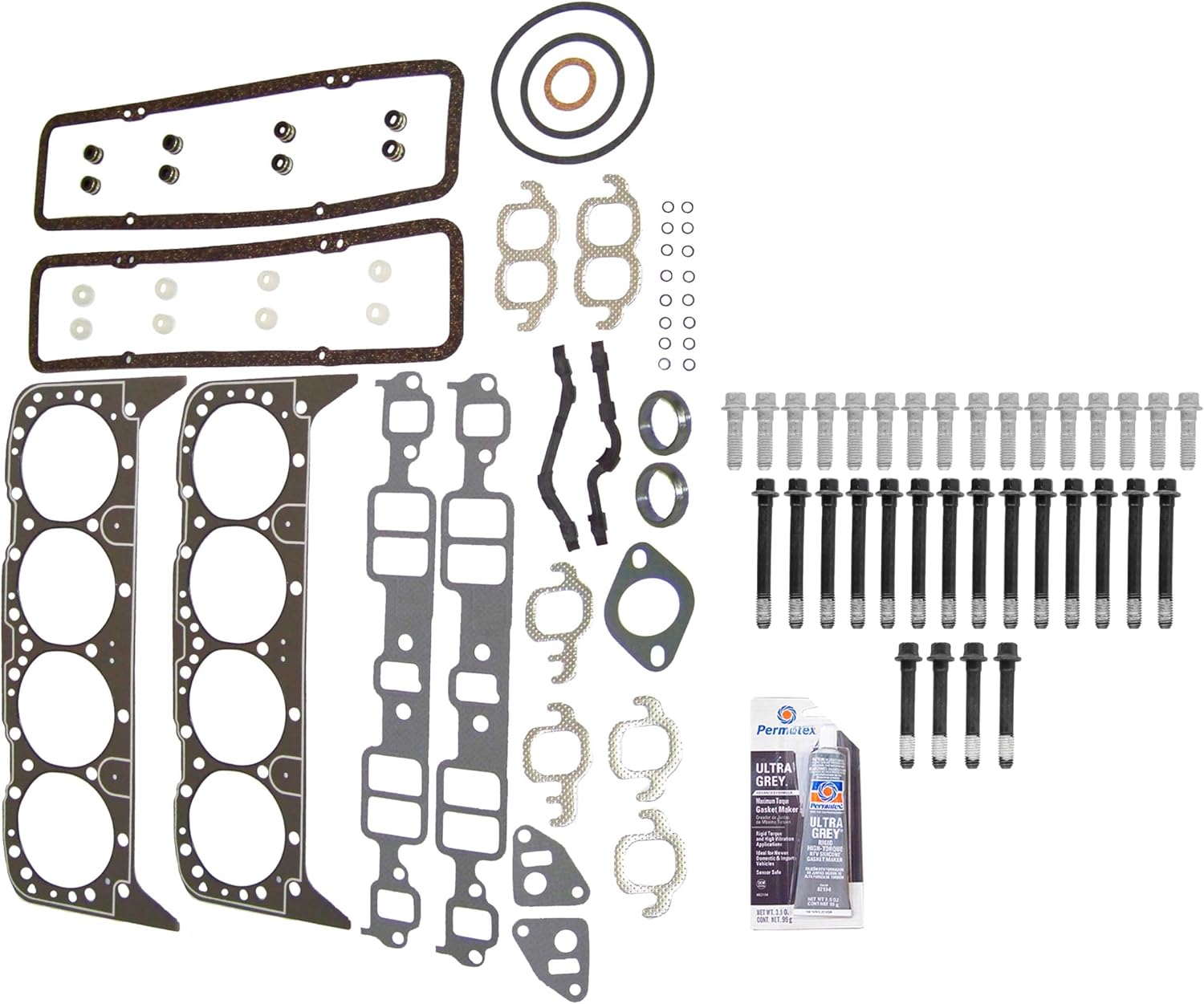 CPWK164 Head Gasket Set Bolt Kit Fits: 81-86 GMC C3500 P3500 Chevrolet Capri 5.7 VIN 6,8,L,M