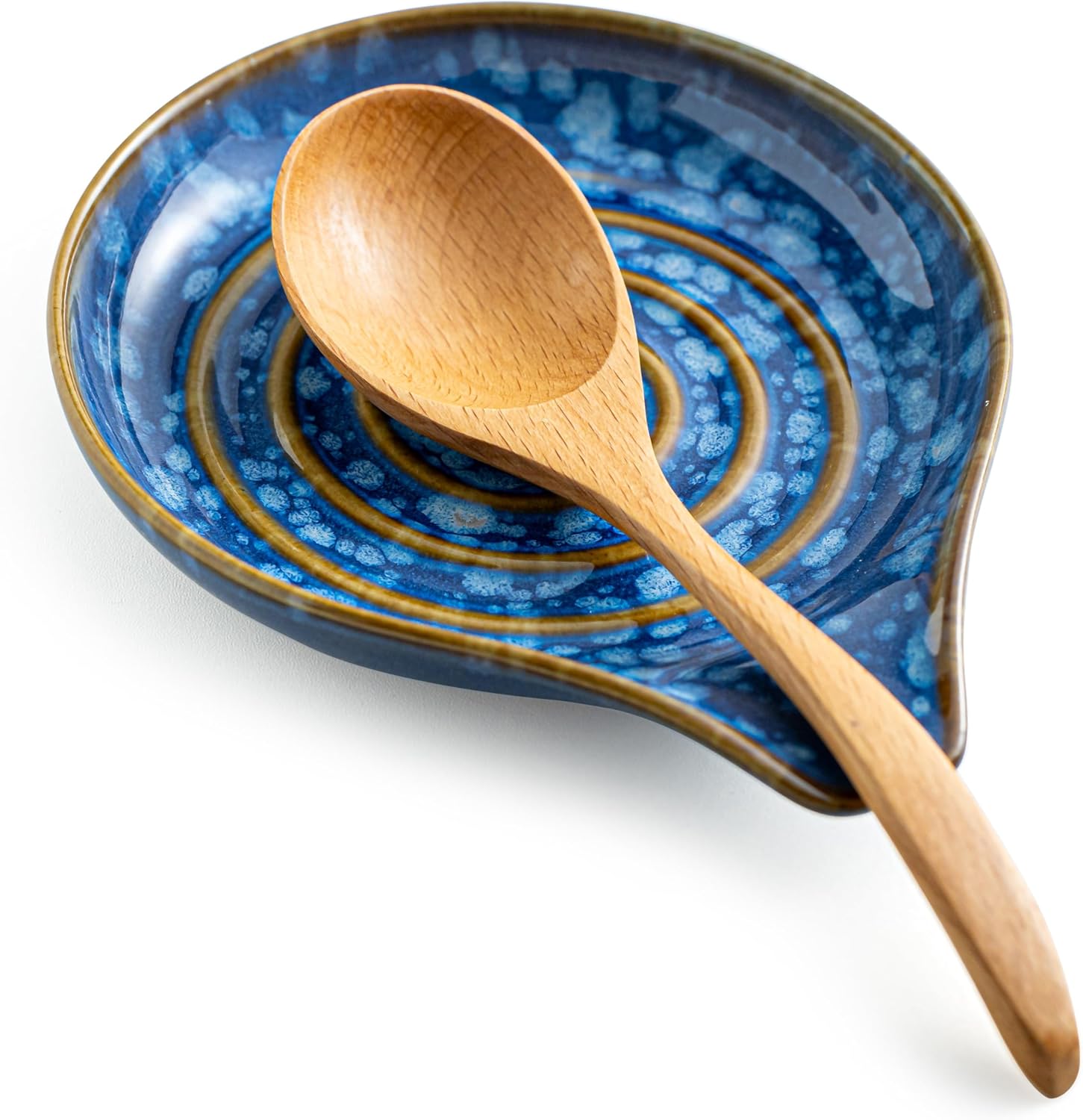 LAUCHUH Spoon Rest for Stove Top – 5” Ceramic Spoon Holder Stylish Utensil Holder for Kitchen Countertops, Ladle, Coffee Spoons, Cooking spoons, Spatula, Tongs, Heat-Resistant, Starry Blue LAUCHUH Spoon Rest for Stove Top – 5” Ceramic Spoon Holder Stylish Utensil Holder for Kitchen Countertops, Ladle, Coffee Spoons, Cooking spoons, Spatula, Tongs, Heat-Resistant, Starry Blue