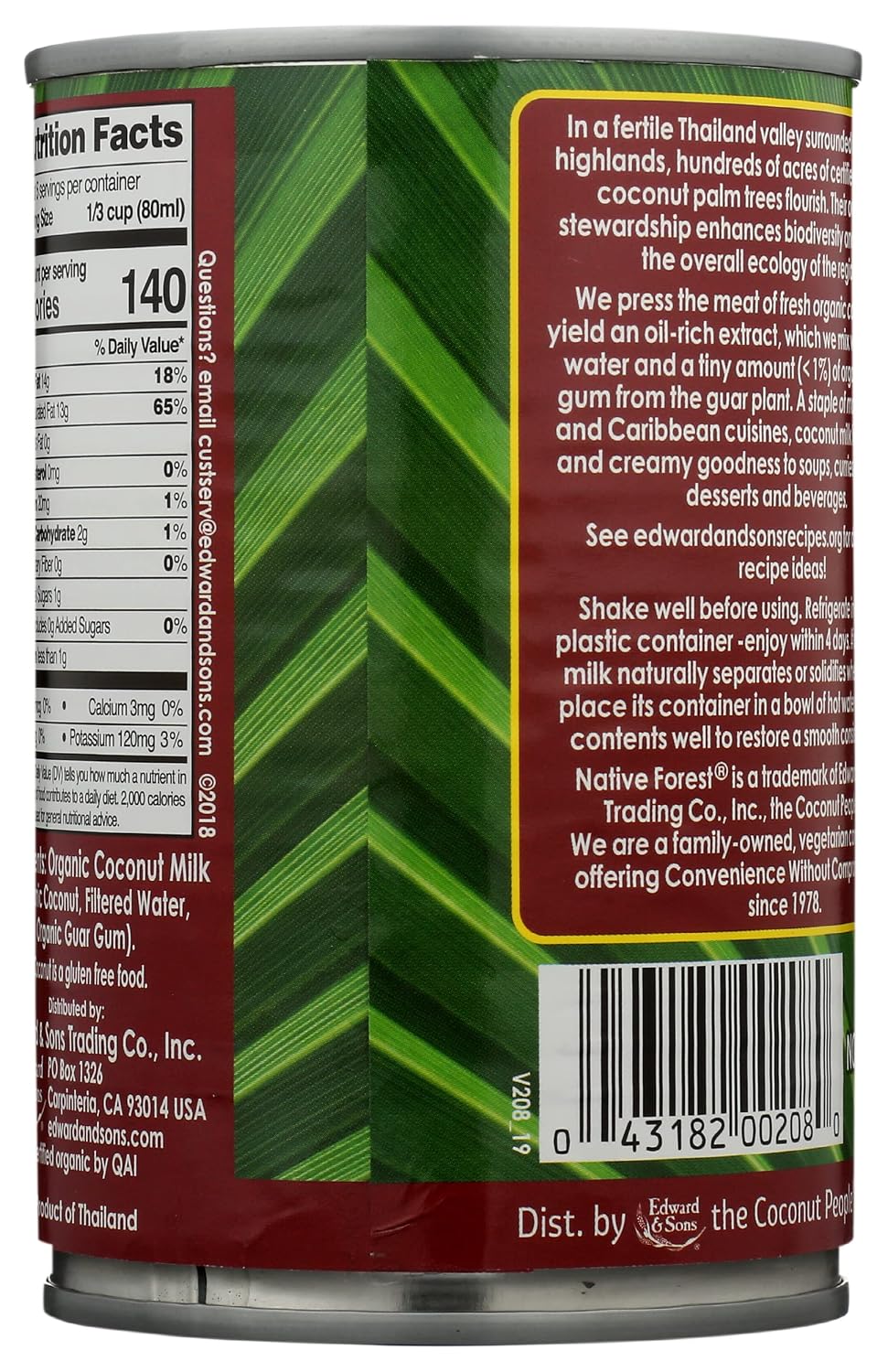 Native Forest Unsweetened Classic Coconut Milk, Organic, 13.5 Fl Oz