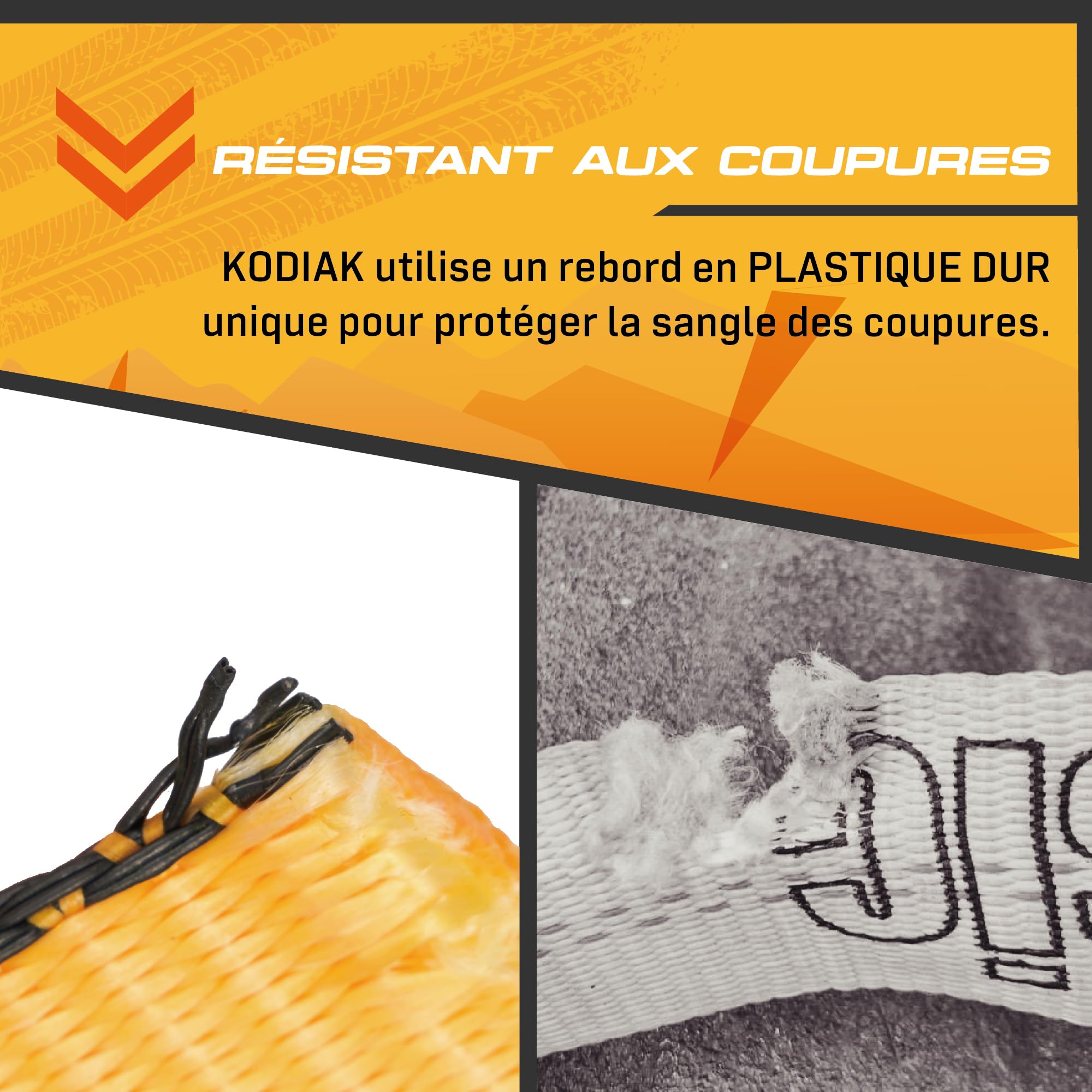 4 Lots de Sangles pour Roues 50mm x 2.5m | Sangle à Cliquet 5000kg pour Transport de Véhicules | avec Patins Anti-Dérapants et Crochet Pivots 360° | Certifié TÜV G/S DIN en 12195-2
